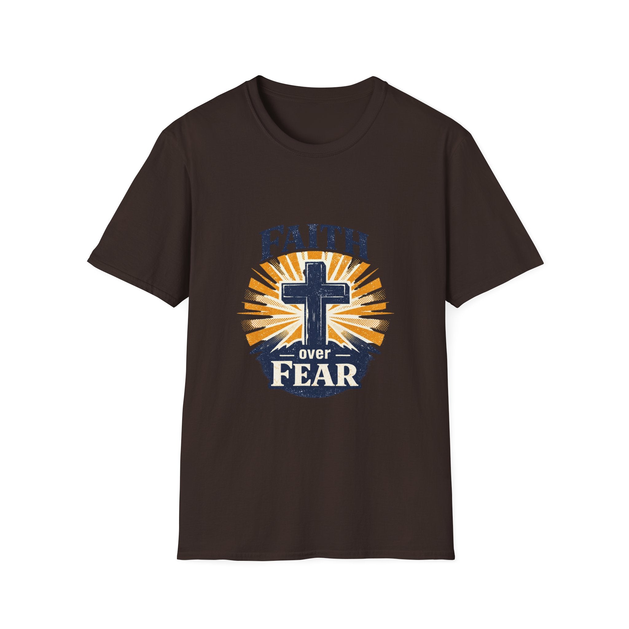 Faith Over Fear T-Shirt — Christian Cross Inspirational Tee