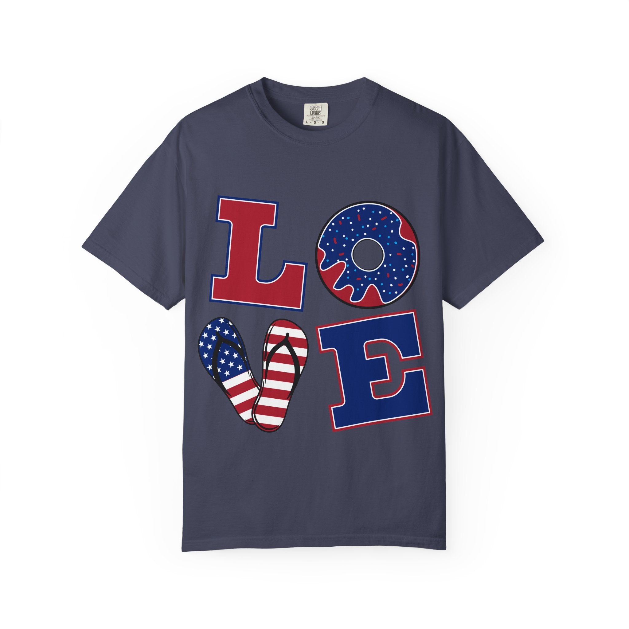 Patriotic 'LOVE' Graphic T-Shirt