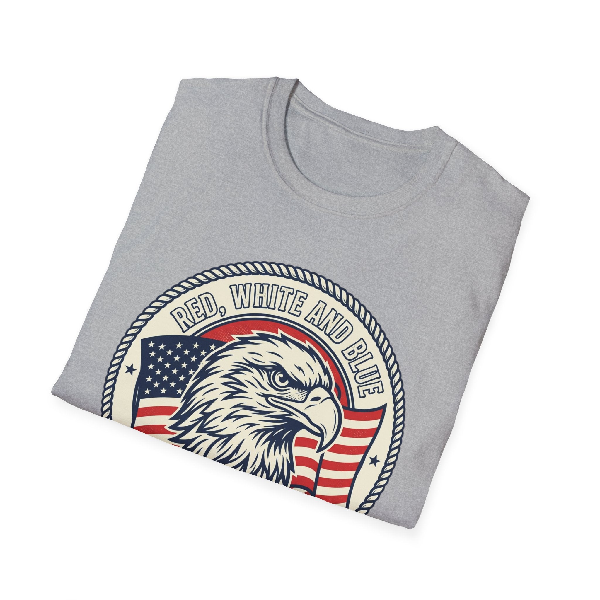 Patriotic Eagle T-Shirt — "Red White and Blue For Life" Graphic