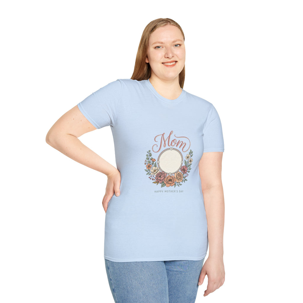 Mom Floral Photo Frame T-Shirt — Mother’s Day Keepsake Tee