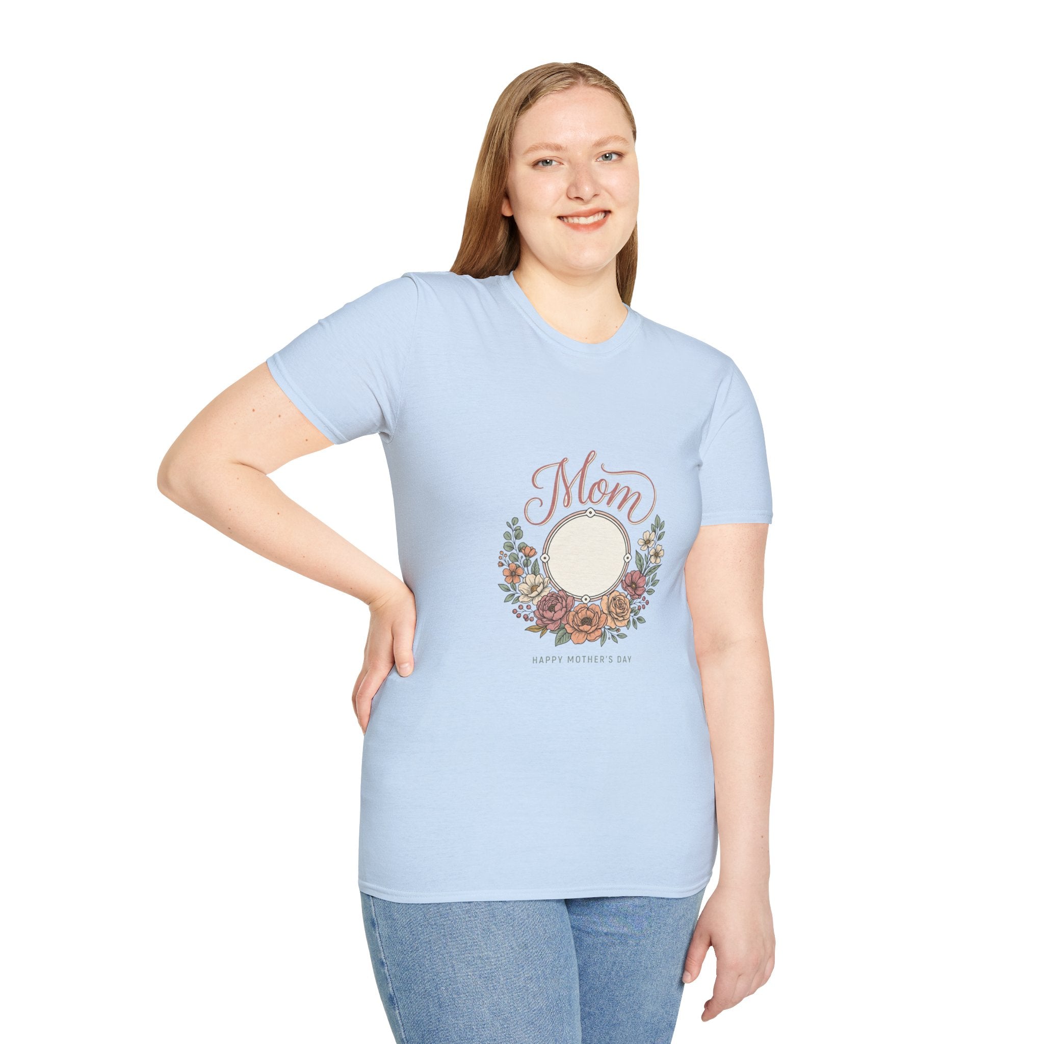 Mom Floral Photo Frame T-Shirt — Mother’s Day Keepsake Tee