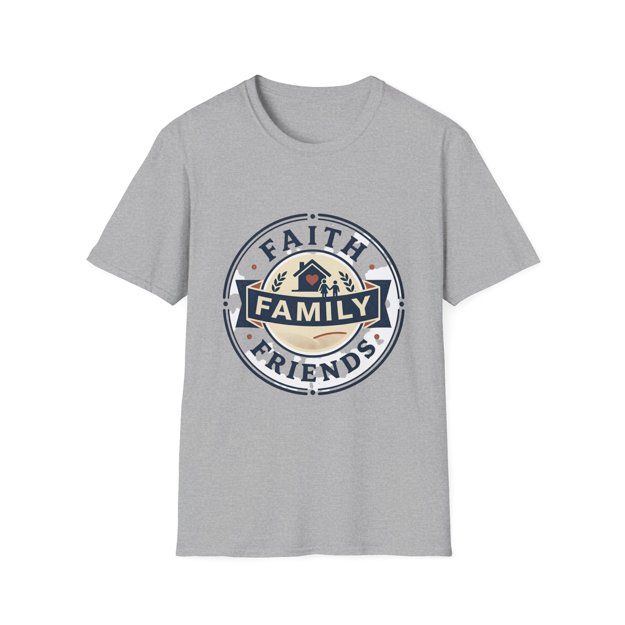 Faith, Family & Friends T-Shirt — Inspirational Christian Family Tee