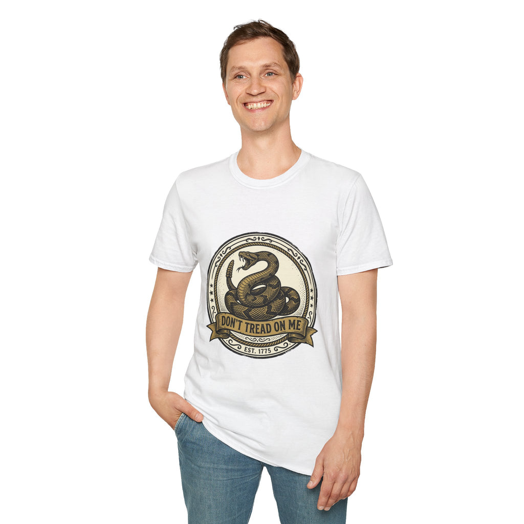Don't Tread On Me Snake T-Shirt — Gadsden Flag Vintage Patriotic Tee