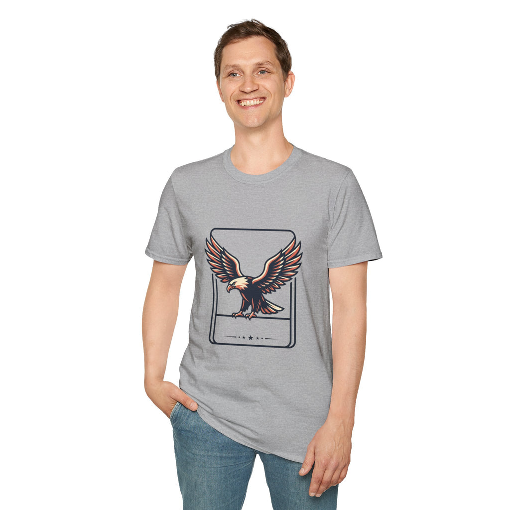 Eagle Graphic T-Shirt — Vintage Soaring Eagle Chest Print
