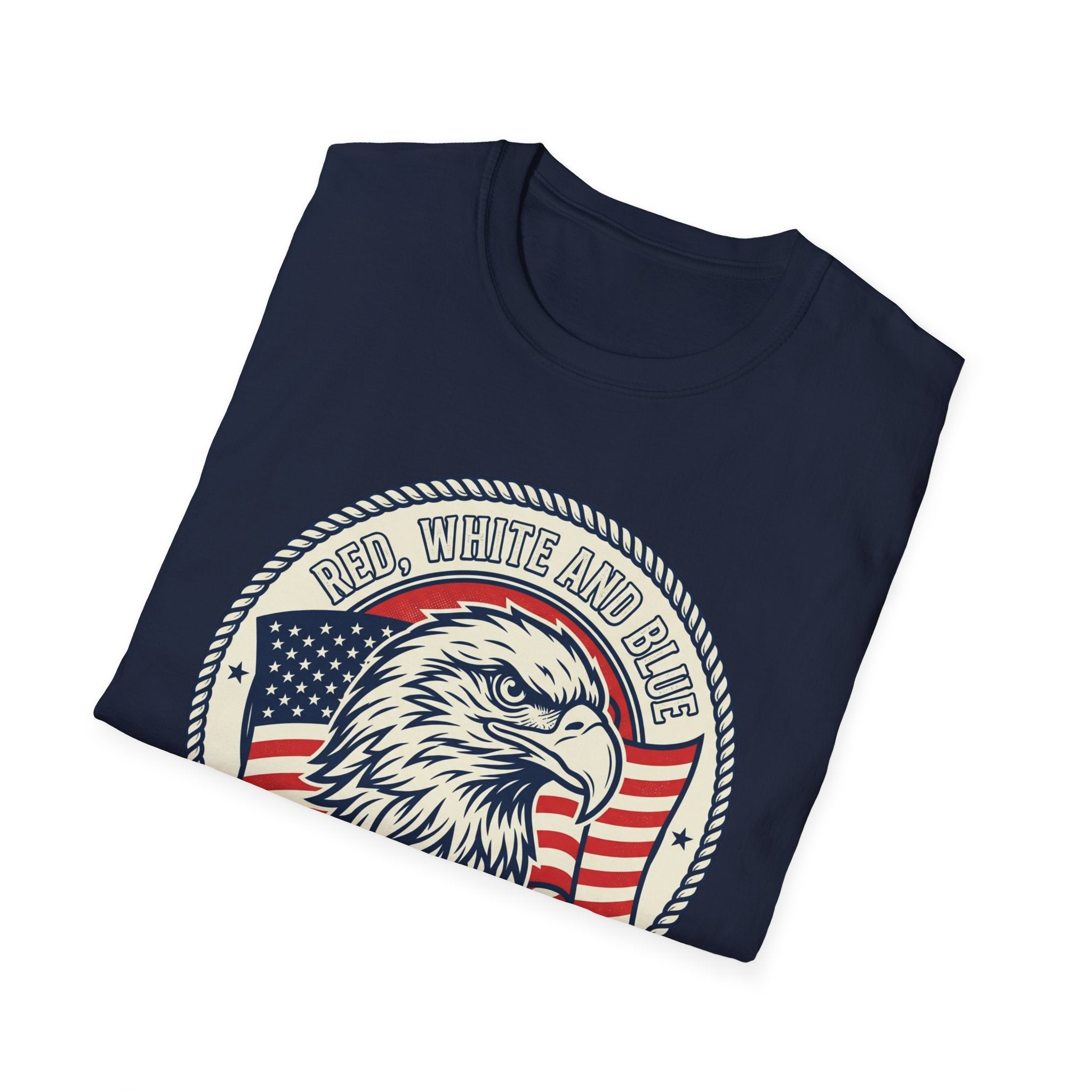 Patriotic Eagle T-Shirt — "Red White and Blue For Life" Graphic