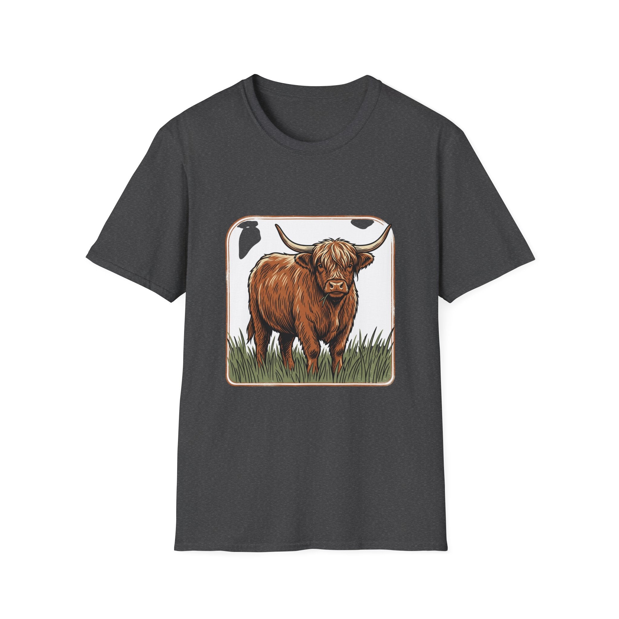 Highland Cow T-Shirt — Rustic Scottish Cattle Tee