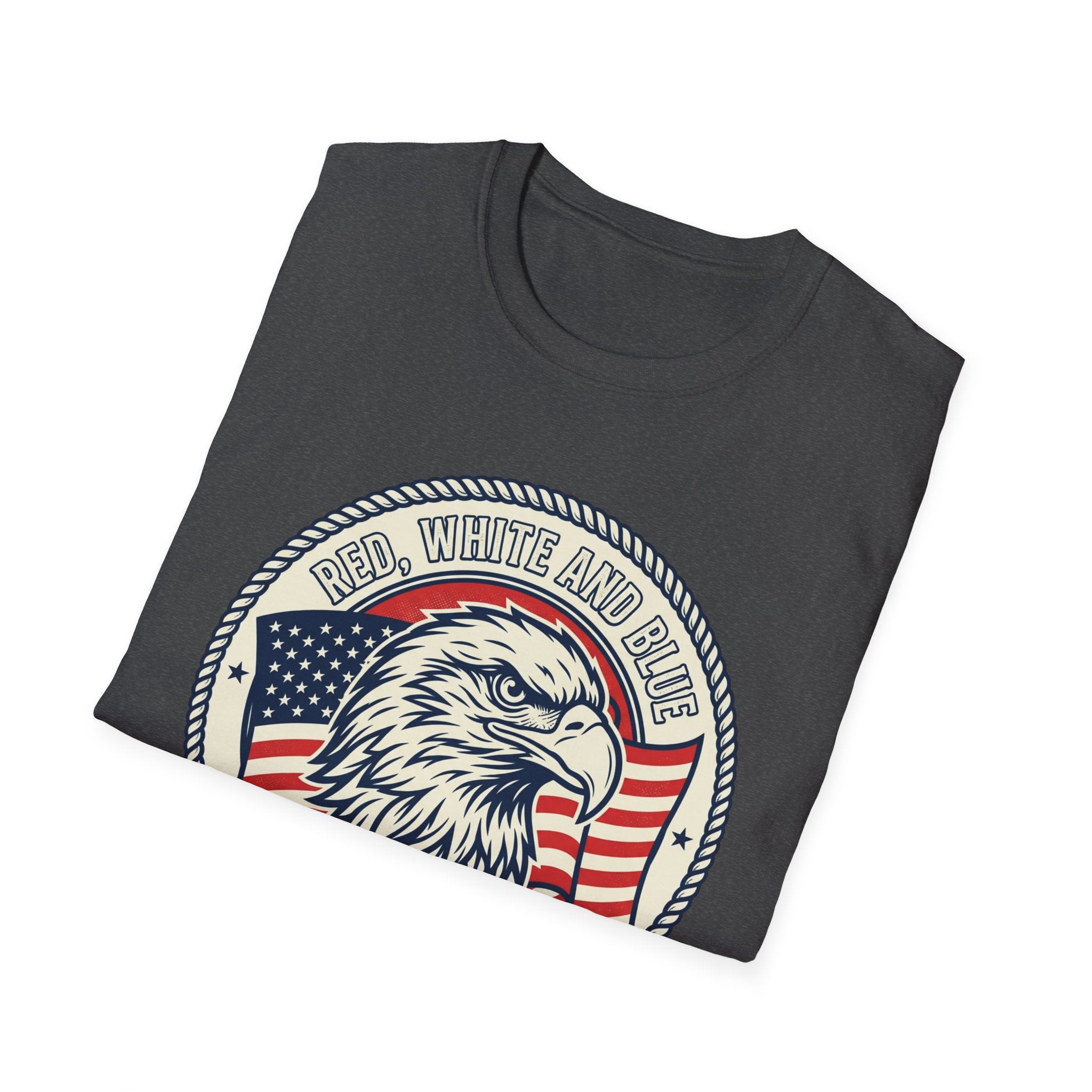 Patriotic Eagle T-Shirt — "Red White and Blue For Life" Graphic