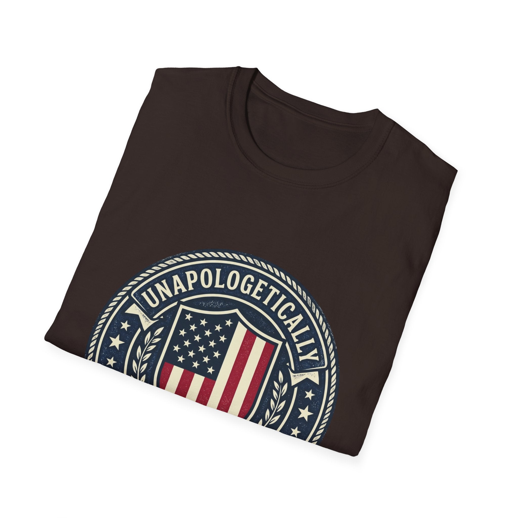 America First Patriotic T-Shirt — "Unapologetically America First" Tee