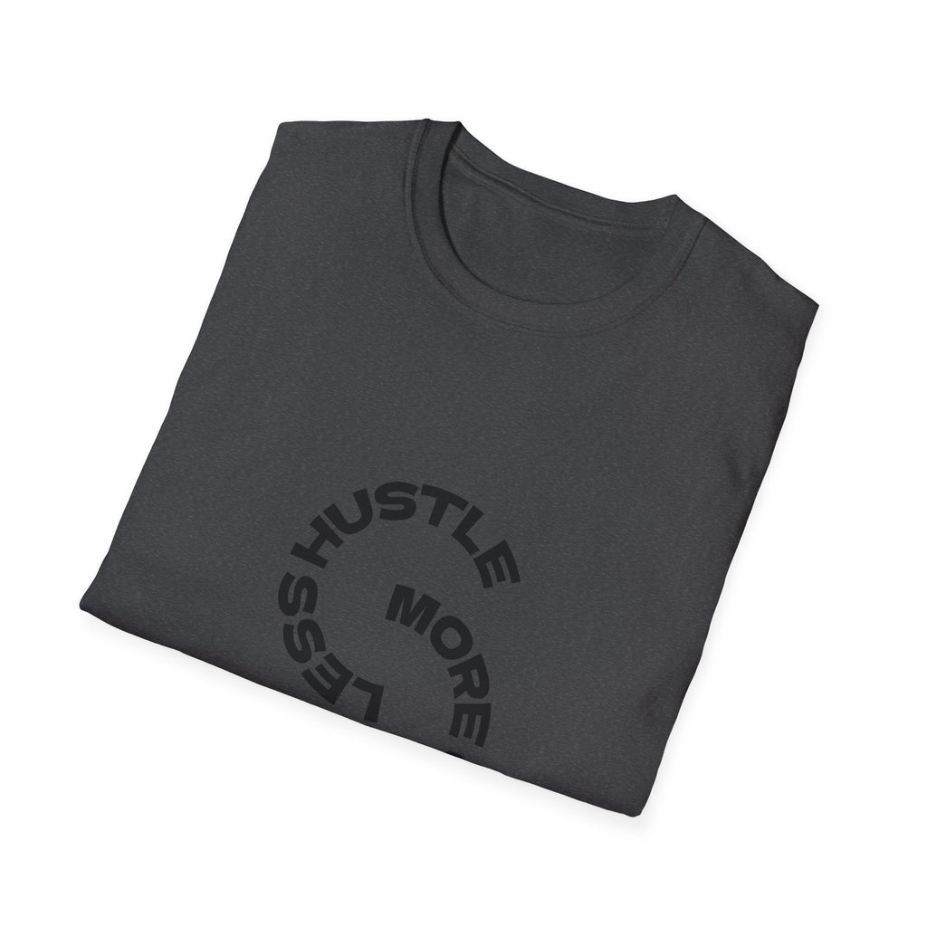T-Shirt — "More Coffee Less Hustle" Minimalist Graphic Tee