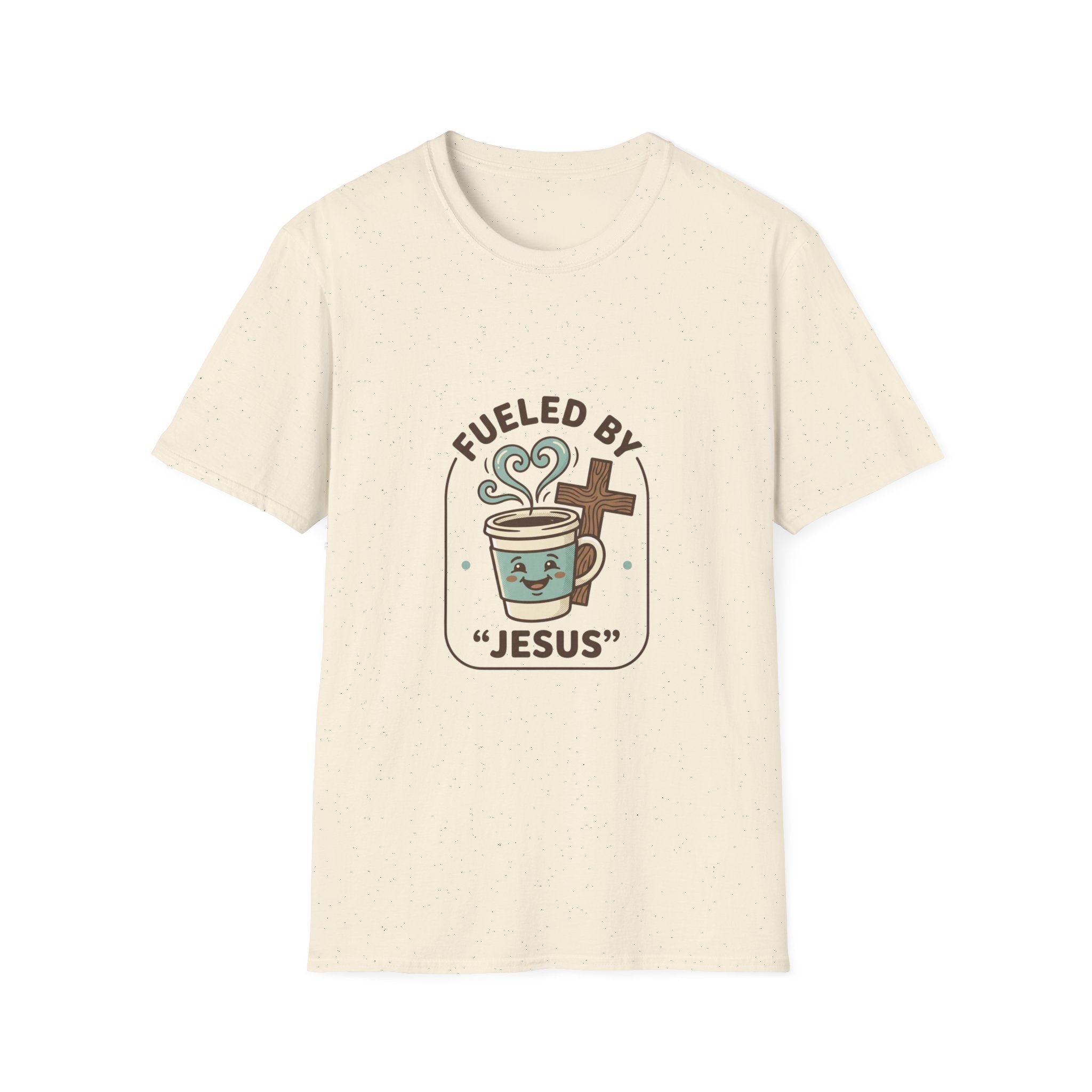 Fueled by Jesus Coffee T-Shirt — Christian Faith Coffee Tee