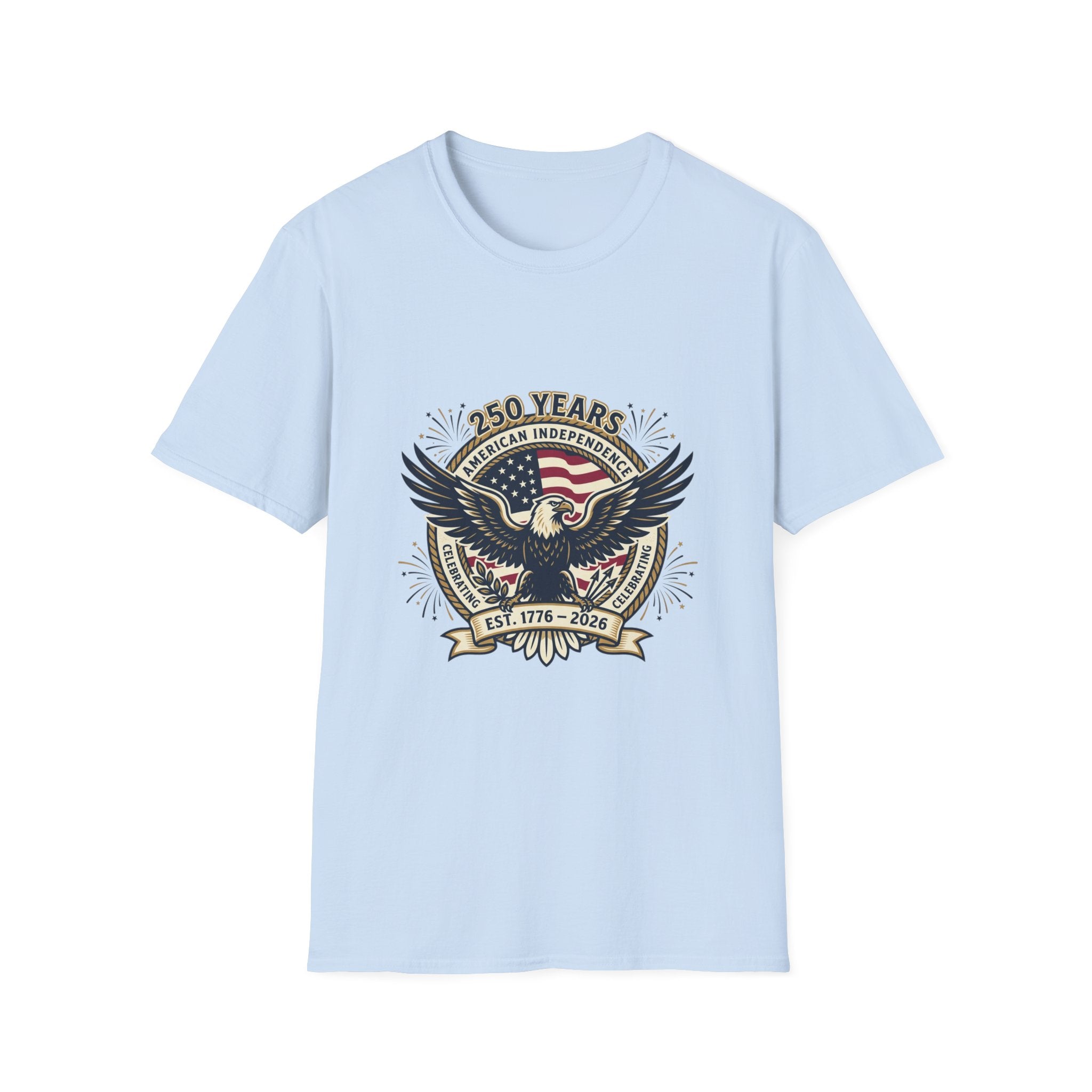 250 Years American Independence Eagle T-Shirt — Est. 1776–2026 Patriotic Tee