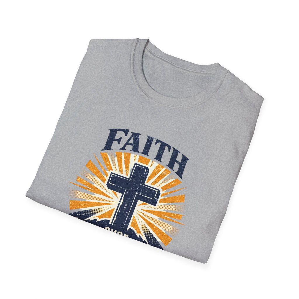 Faith Over Fear T-Shirt — Christian Cross Inspirational Tee