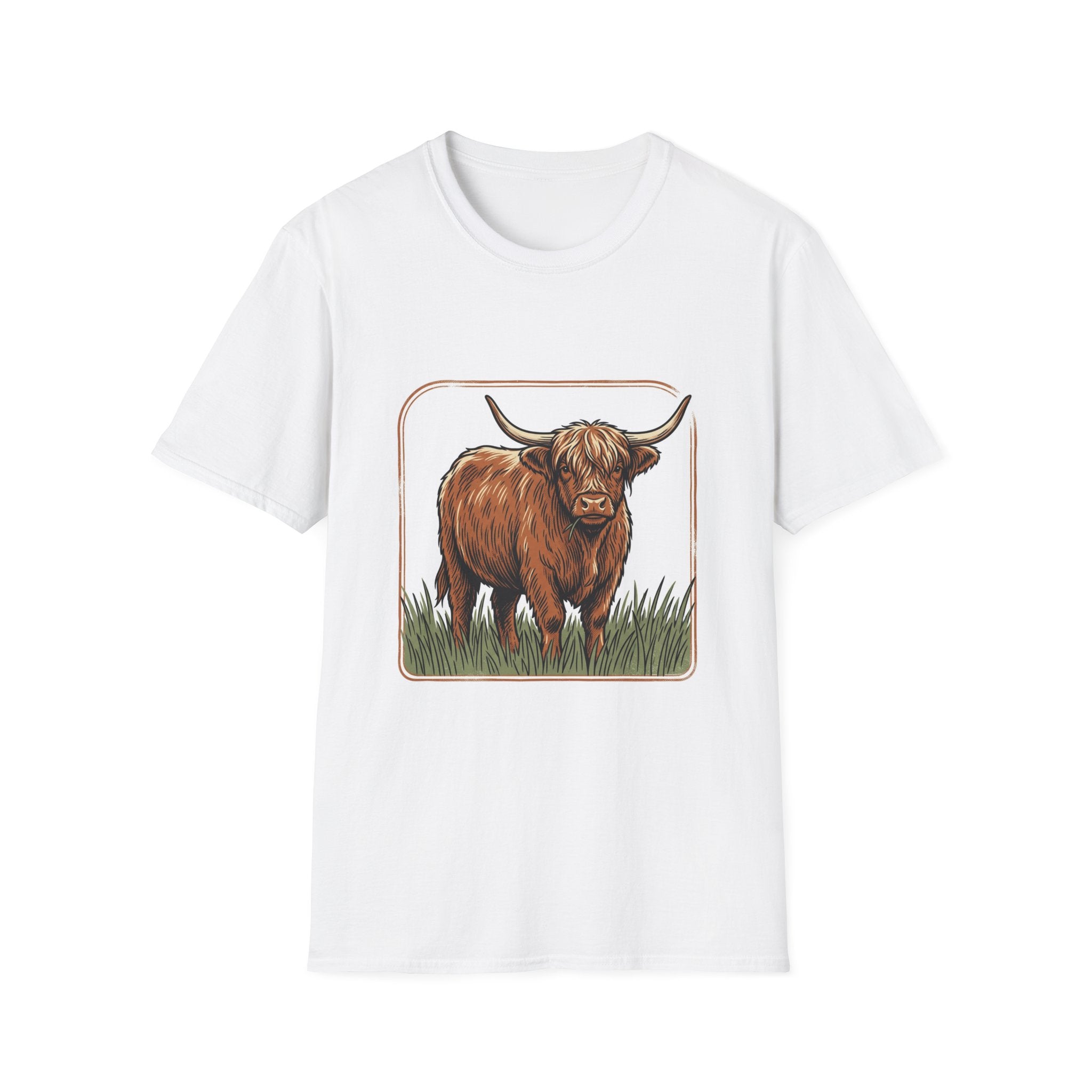 Highland Cow T-Shirt — Rustic Scottish Cattle Tee