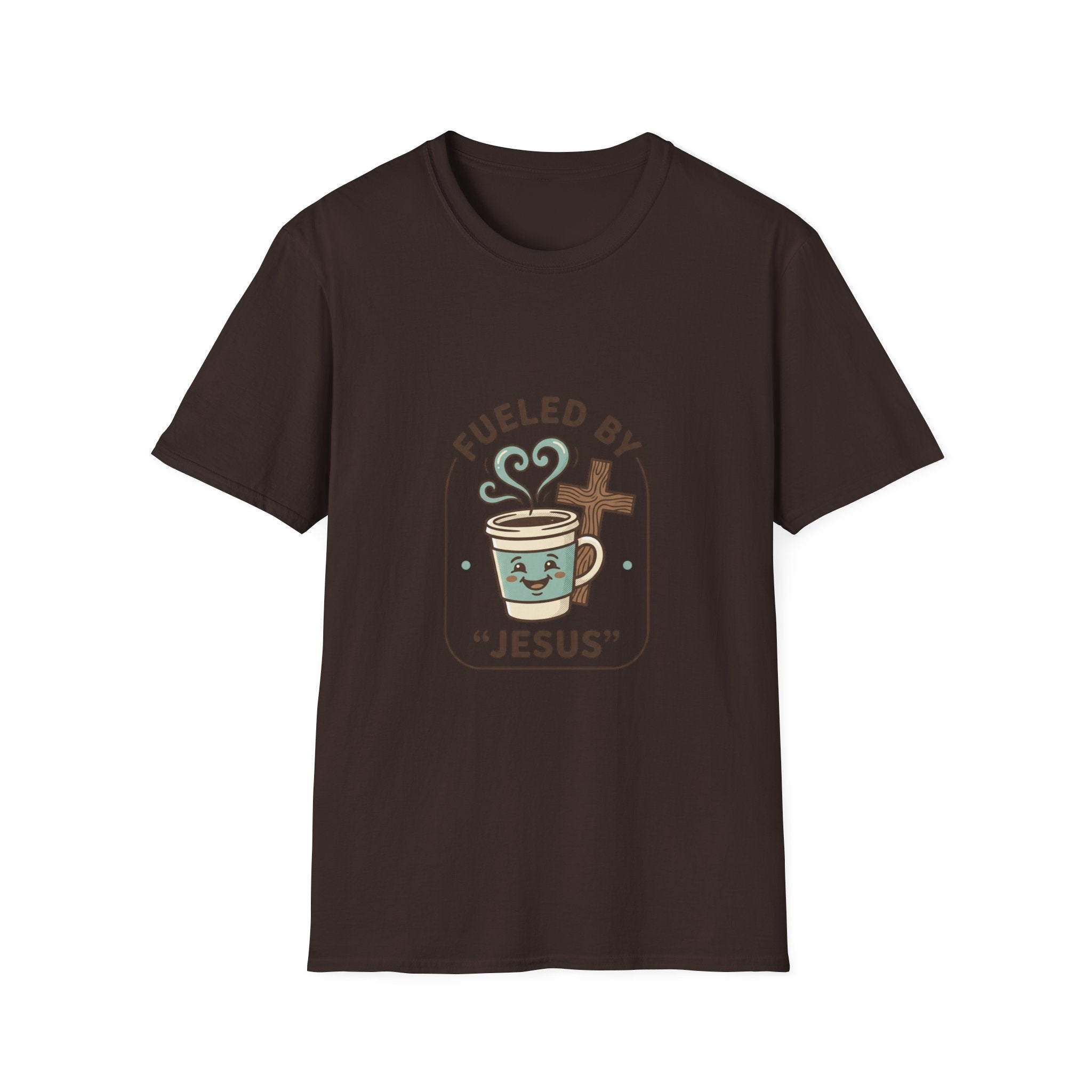 Fueled by Jesus Coffee T-Shirt — Christian Faith Coffee Tee