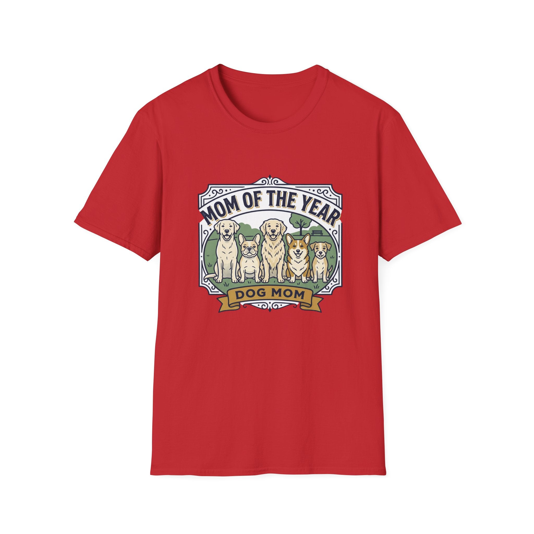 Dog Mom T-Shirt — "Mom of the Year" Cute Dog Mom Graphic Tee