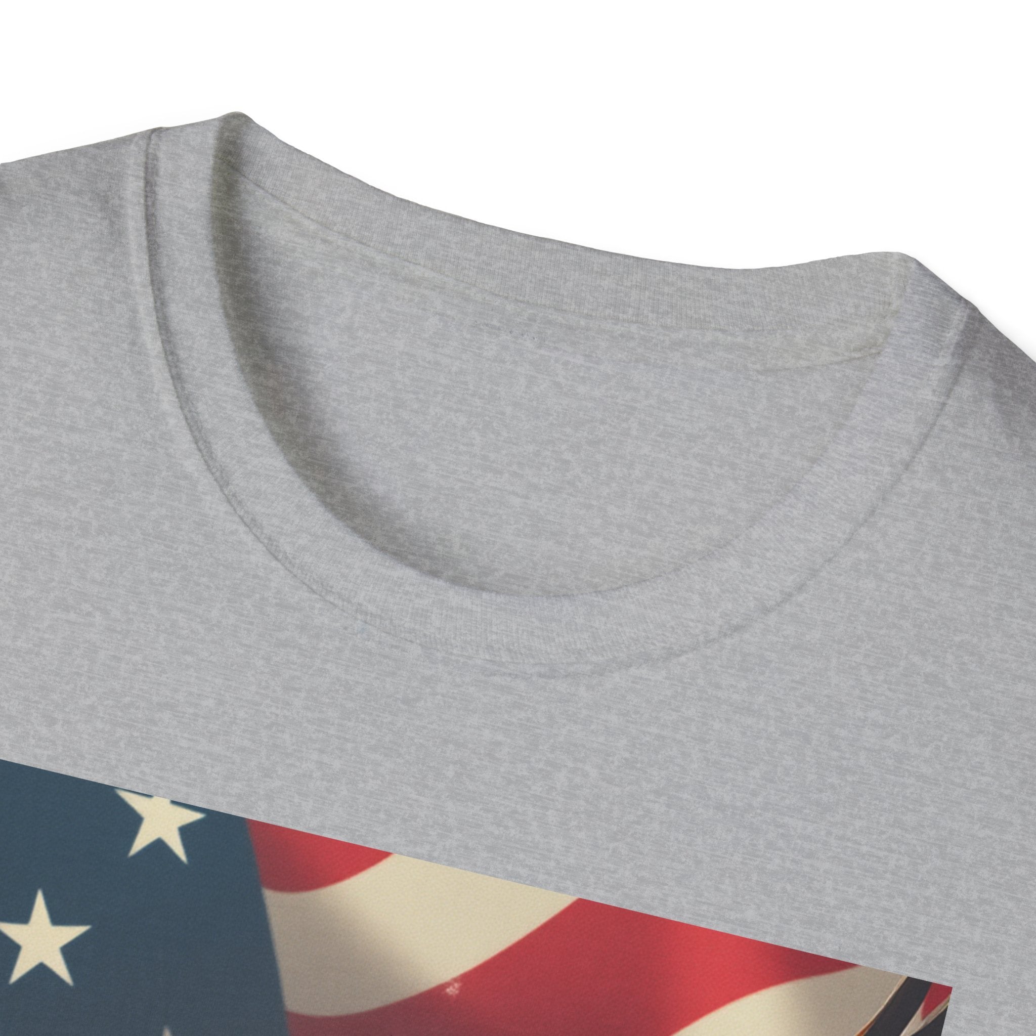 Hola America Podcast T-Shirt — Bald Eagle & American Flag Promotional Tee