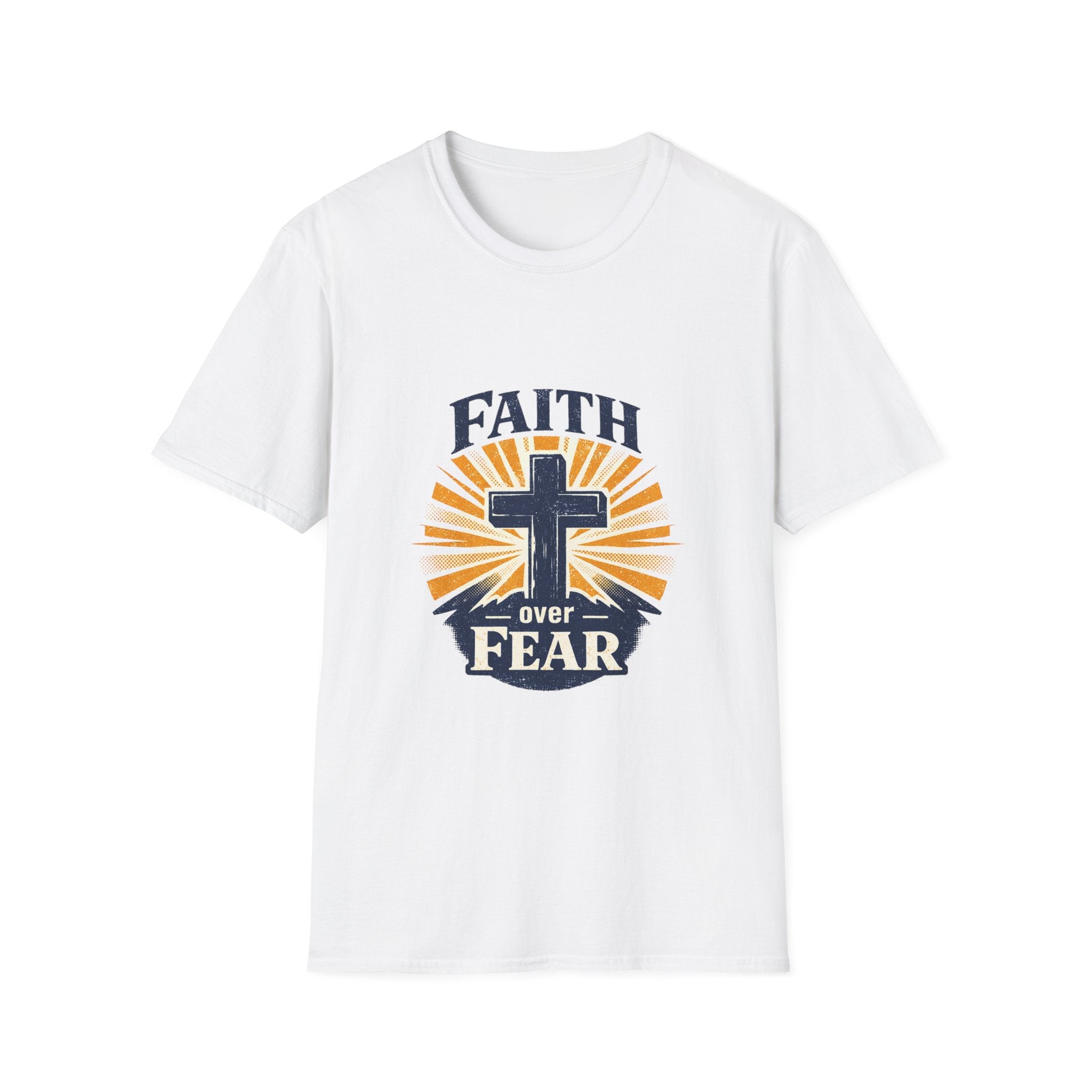 Faith Over Fear T-Shirt — Christian Cross Inspirational Tee