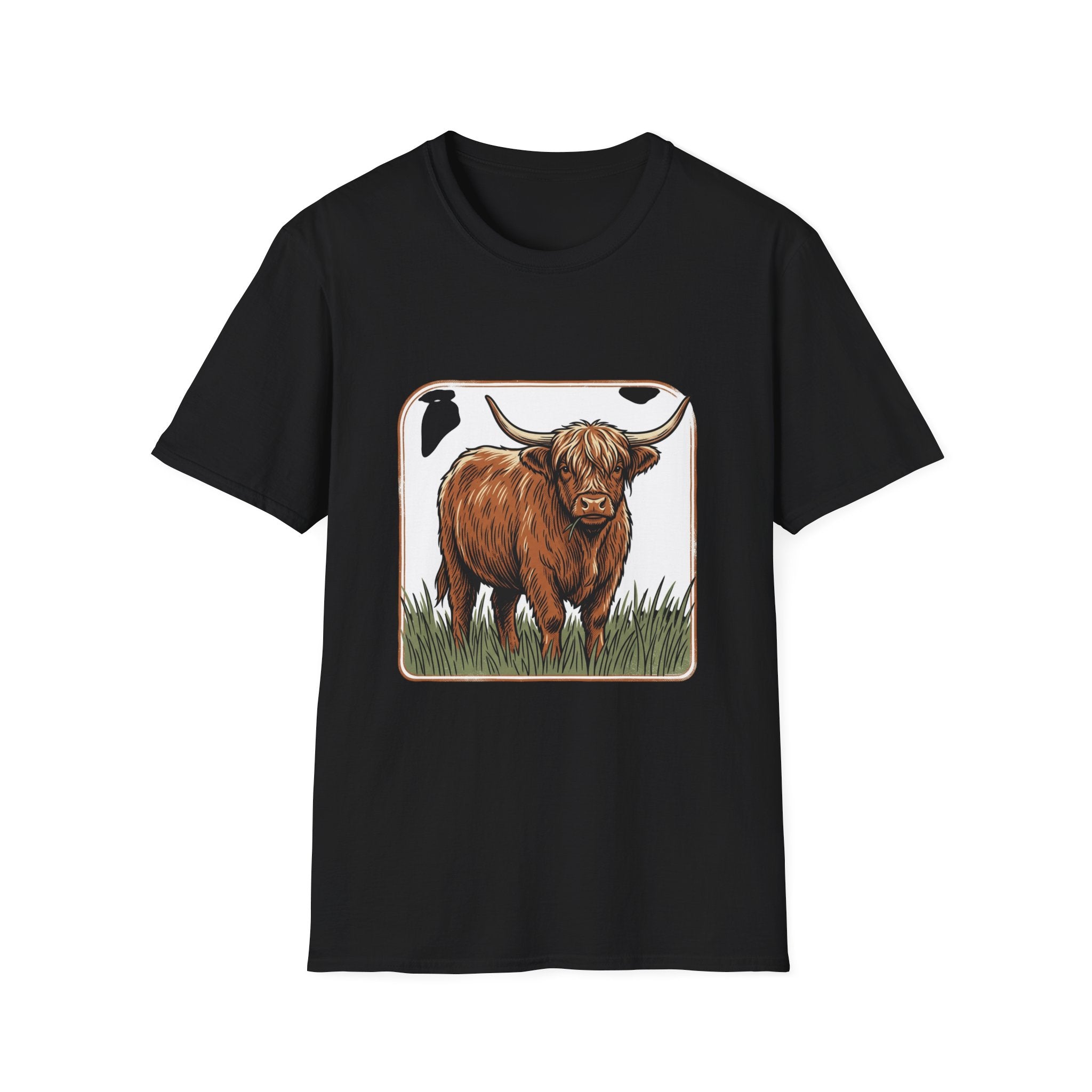 Highland Cow T-Shirt — Rustic Scottish Cattle Tee