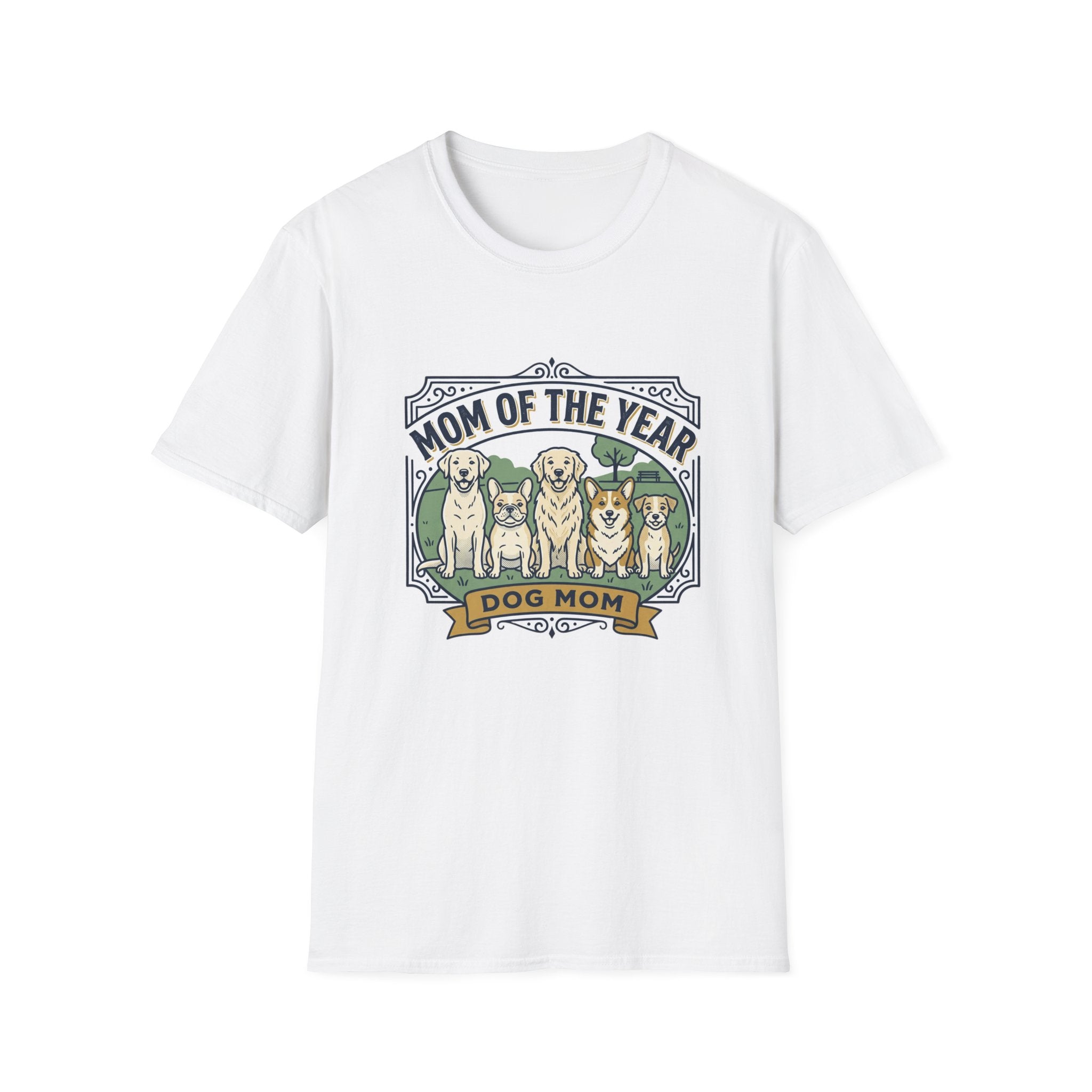 Dog Mom T-Shirt — "Mom of the Year" Cute Dog Mom Graphic Tee