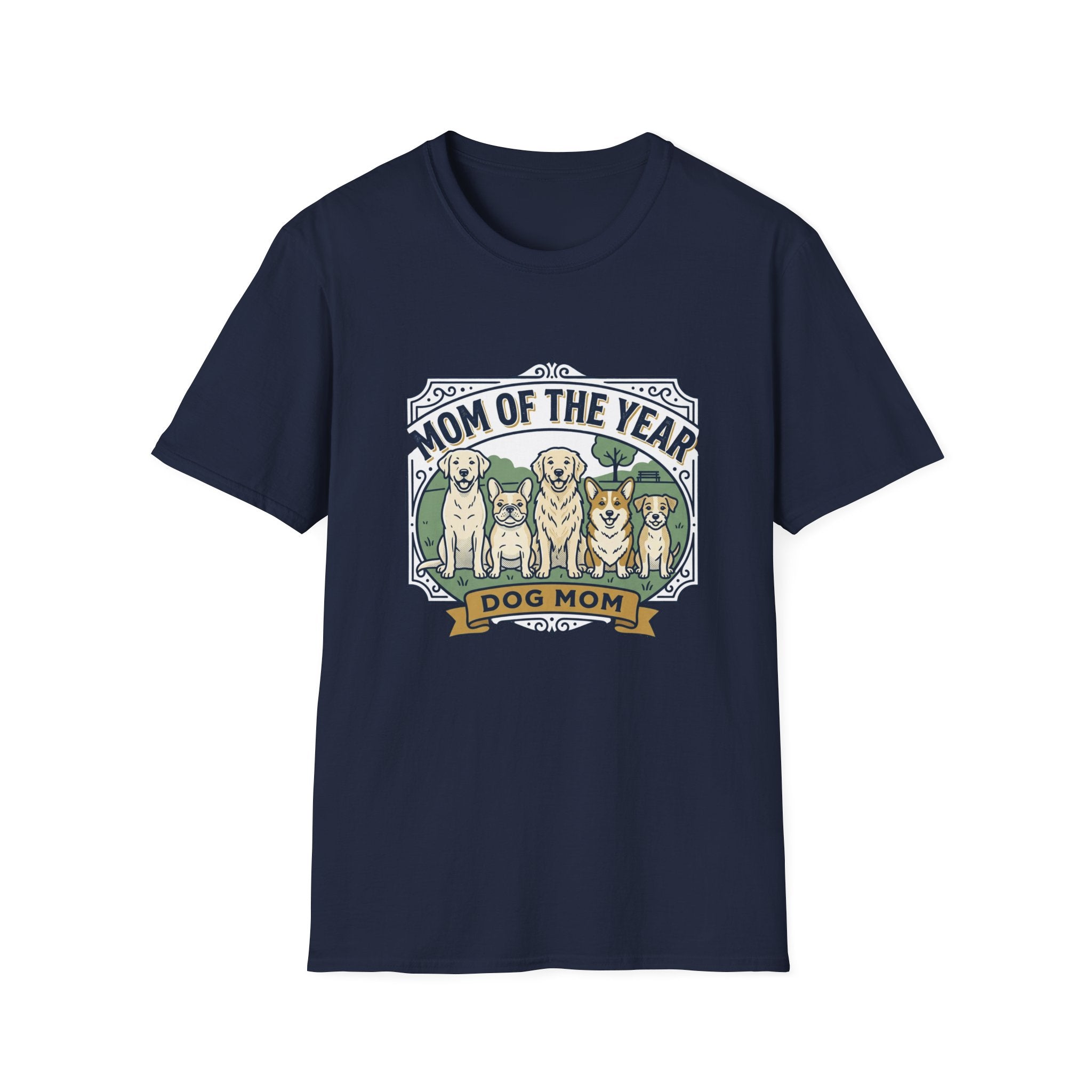 Dog Mom T-Shirt — "Mom of the Year" Cute Dog Mom Graphic Tee