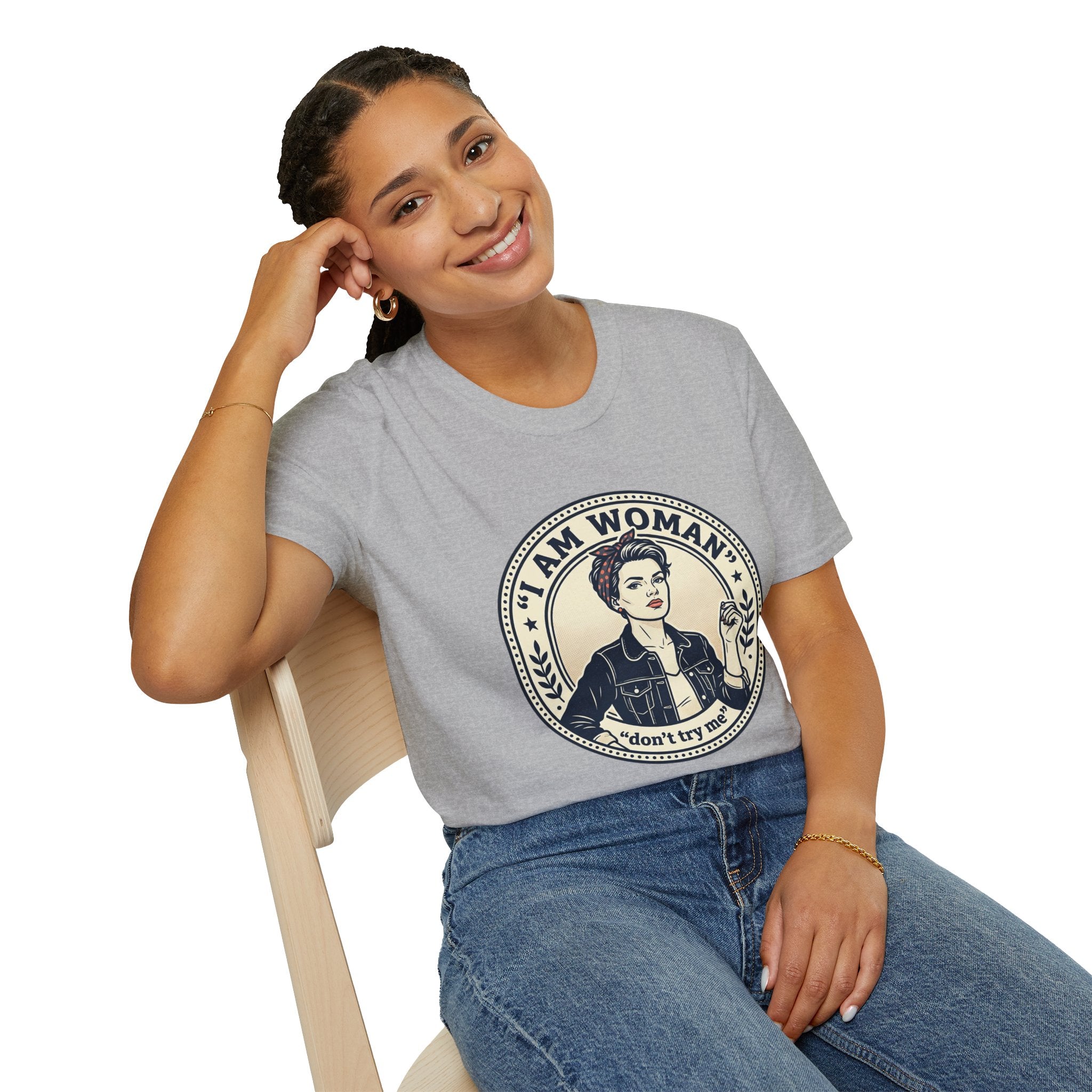 Woman Don’t Try Me T-Shirt — Vintage Feminist Graphic Tee
