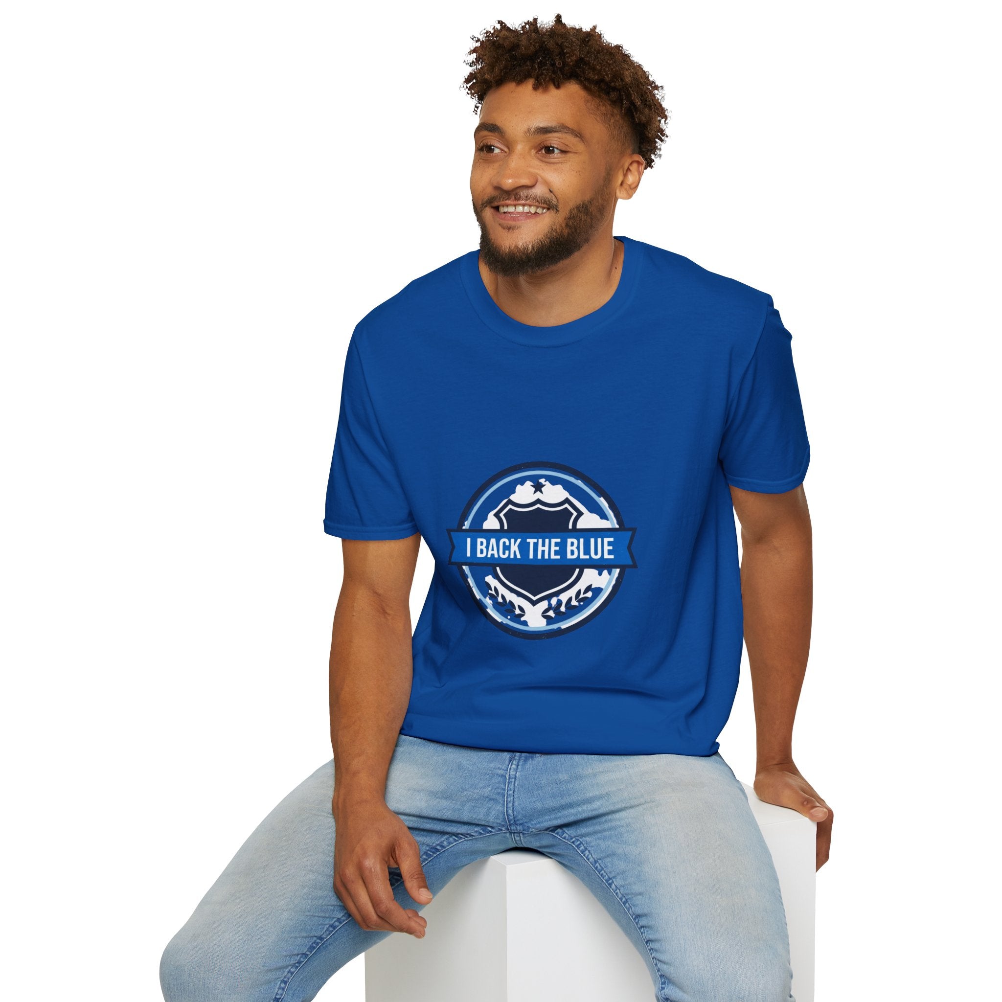 I Back The Blue T-Shirt — Support Police Badge Graphic Shirt