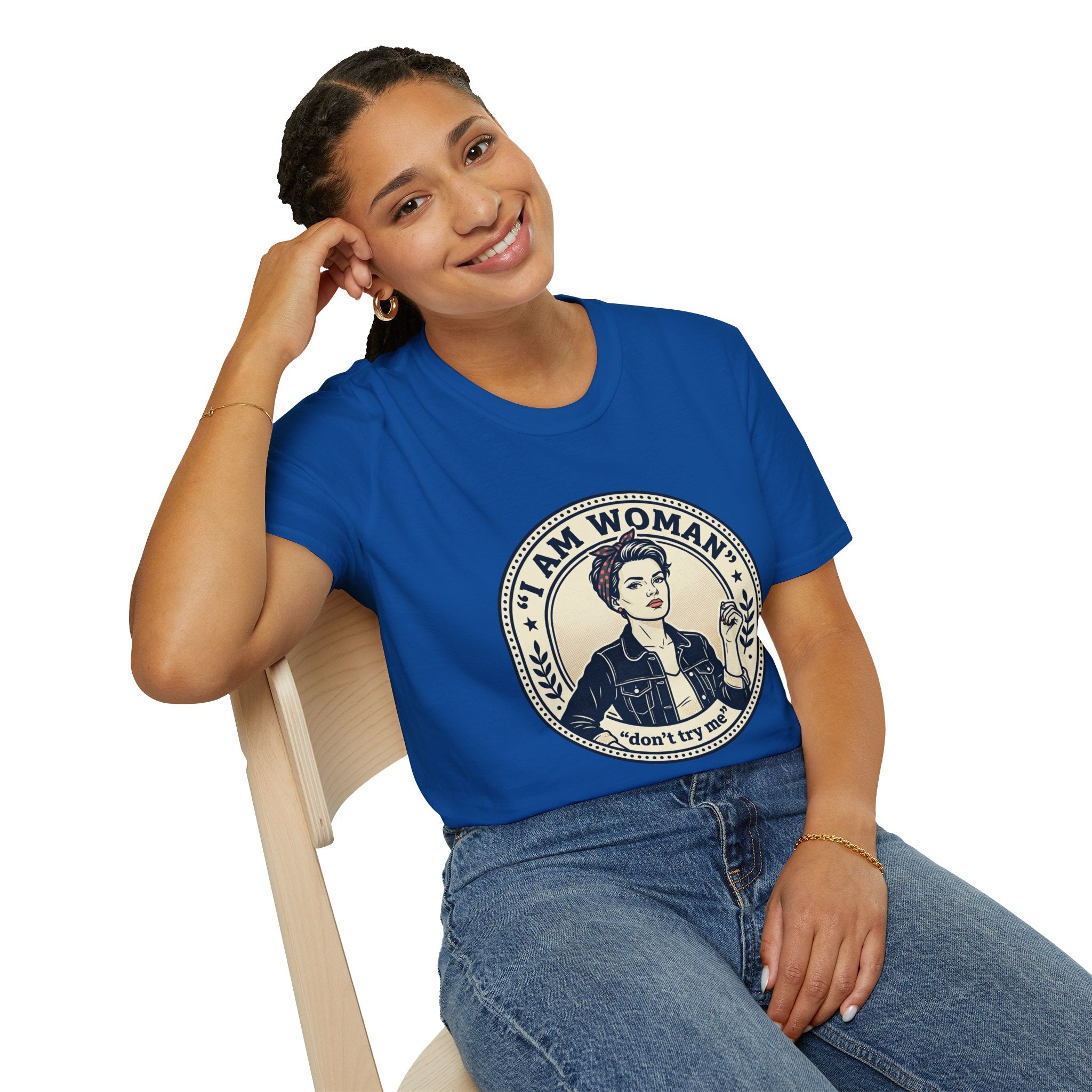 Woman Don’t Try Me T-Shirt — Vintage Feminist Graphic Tee