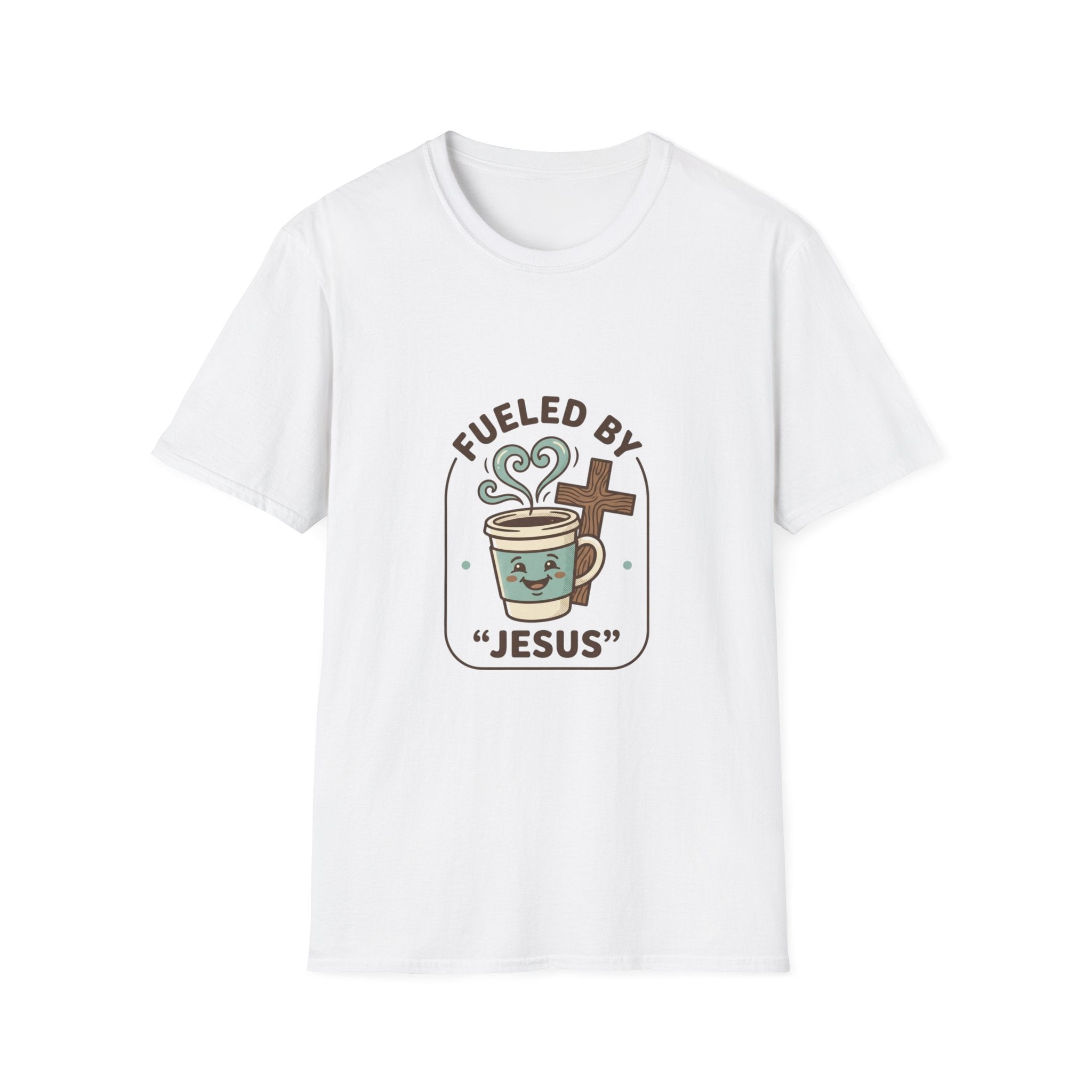 Fueled by Jesus Coffee T-Shirt — Christian Faith Coffee Tee
