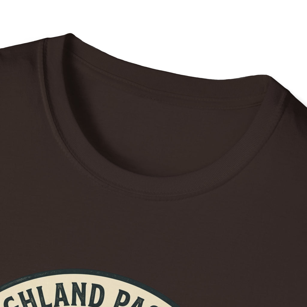 Highland Pastures T-Shirt — Scottish Highlands Highland Cow Vintage Badge