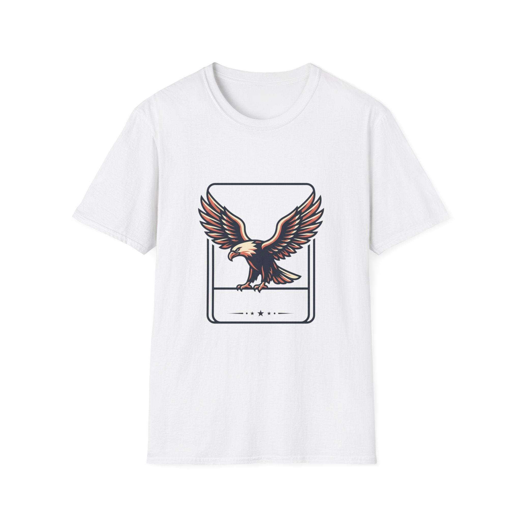 Eagle Graphic T-Shirt — Vintage Soaring Eagle Chest Print
