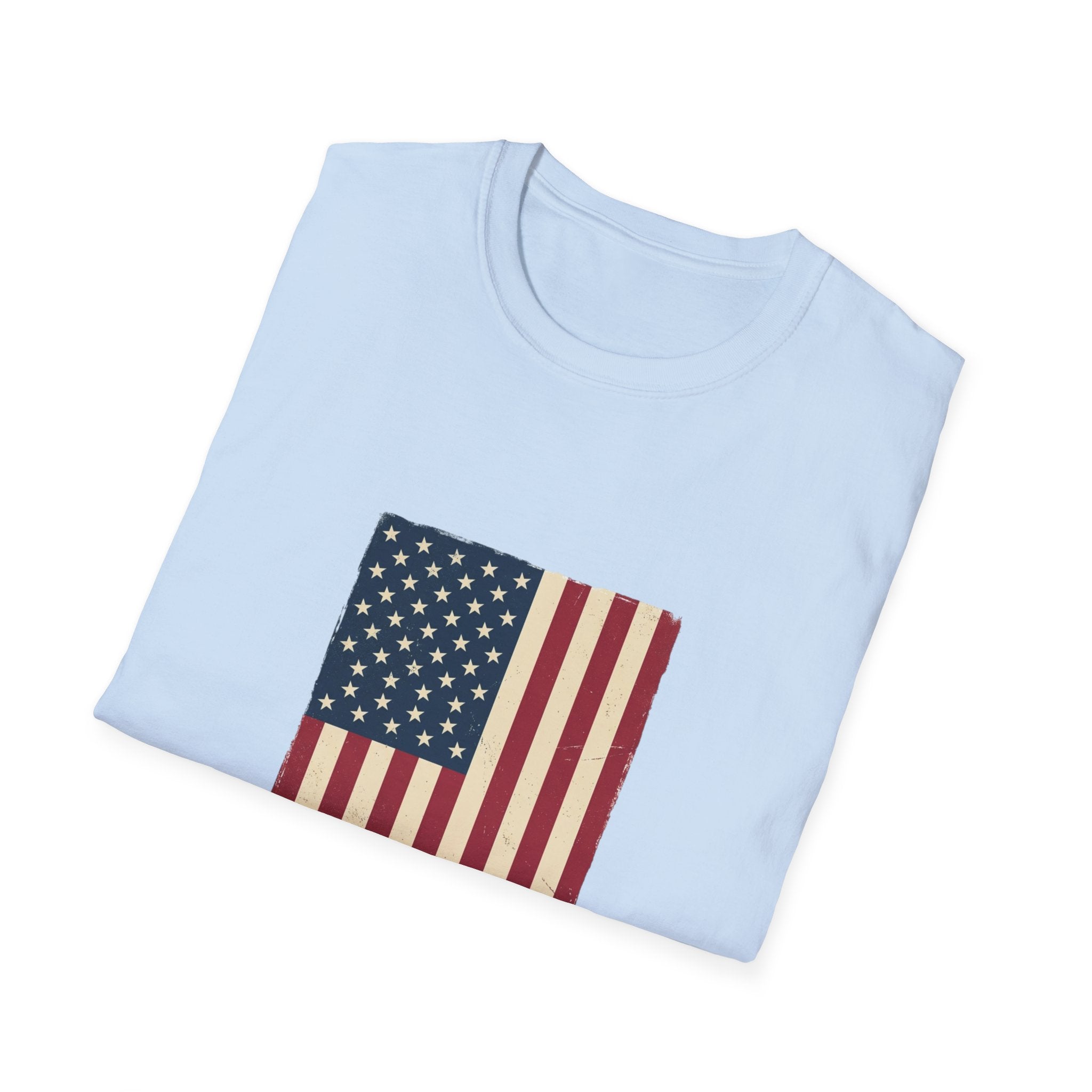 Freedom Isn't Free T-Shirt — Distressed American Flag Patriotic Tee