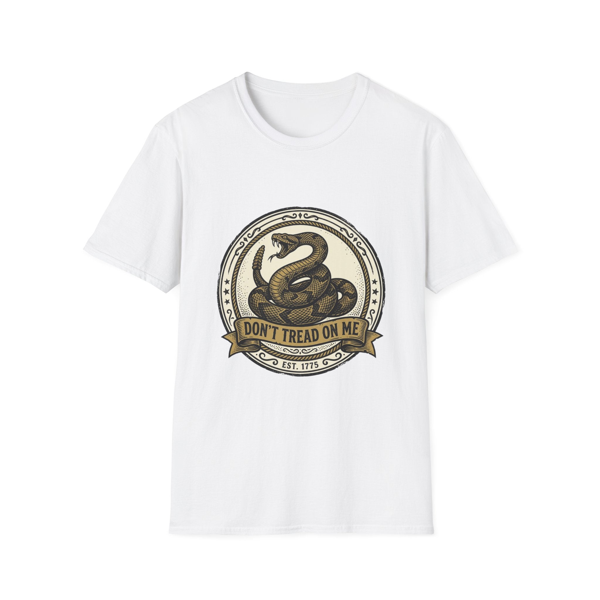 Don't Tread On Me Snake T-Shirt — Gadsden Flag Vintage Patriotic Tee