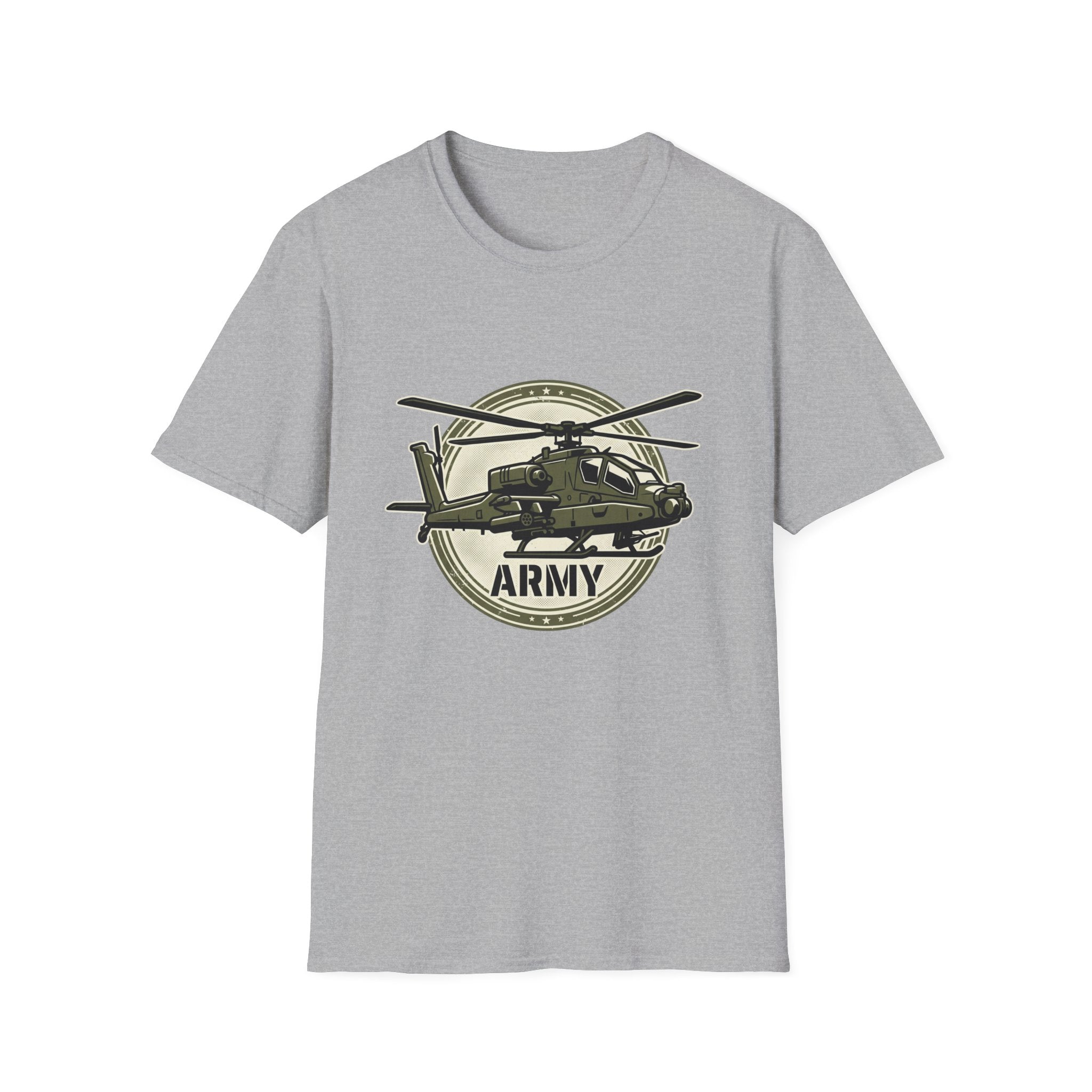 Army Helicopter T‑Shirt — Military Aviation Badge Tee