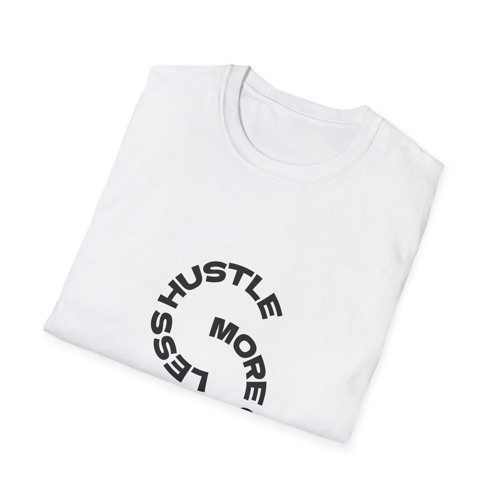 T-Shirt — "More Coffee Less Hustle" Minimalist Graphic Tee