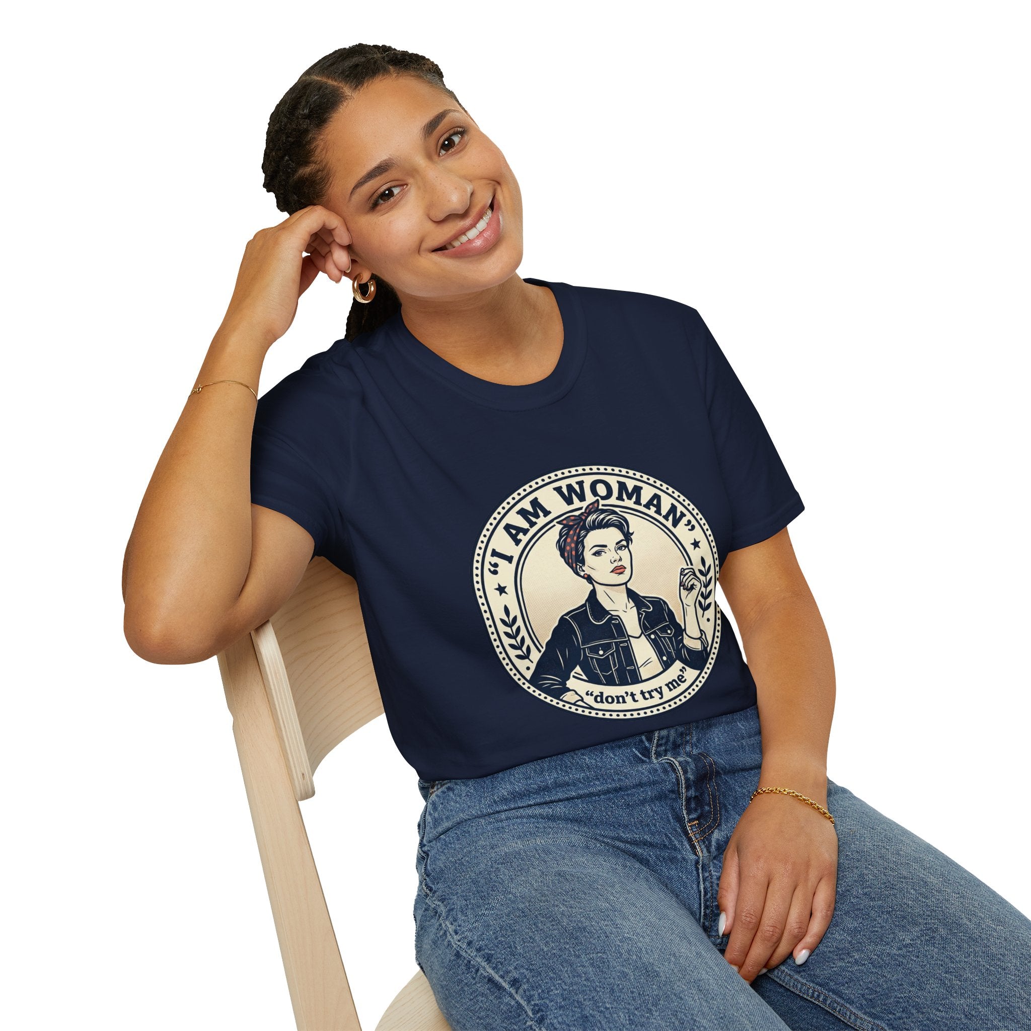 Woman Don’t Try Me T-Shirt — Vintage Feminist Graphic Tee