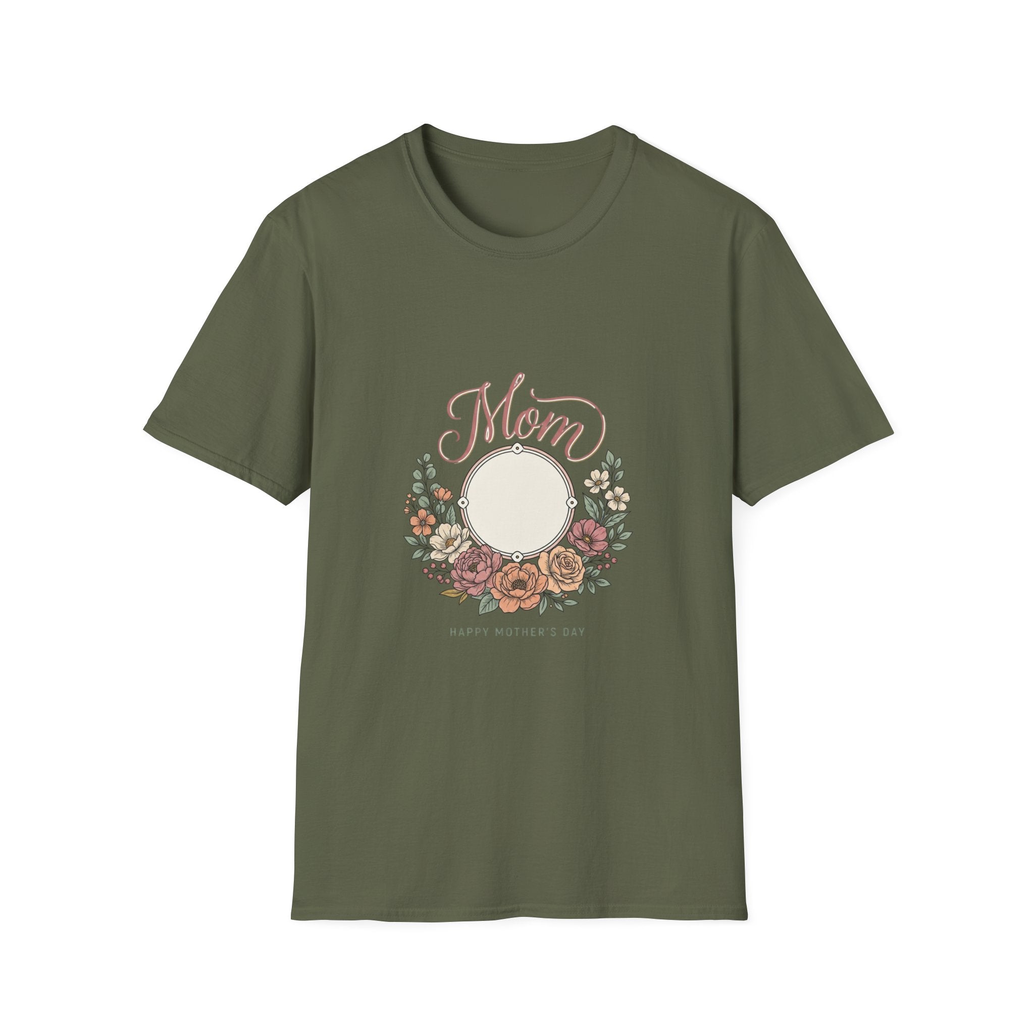 Mom Floral Photo Frame T-Shirt — Mother’s Day Keepsake Tee