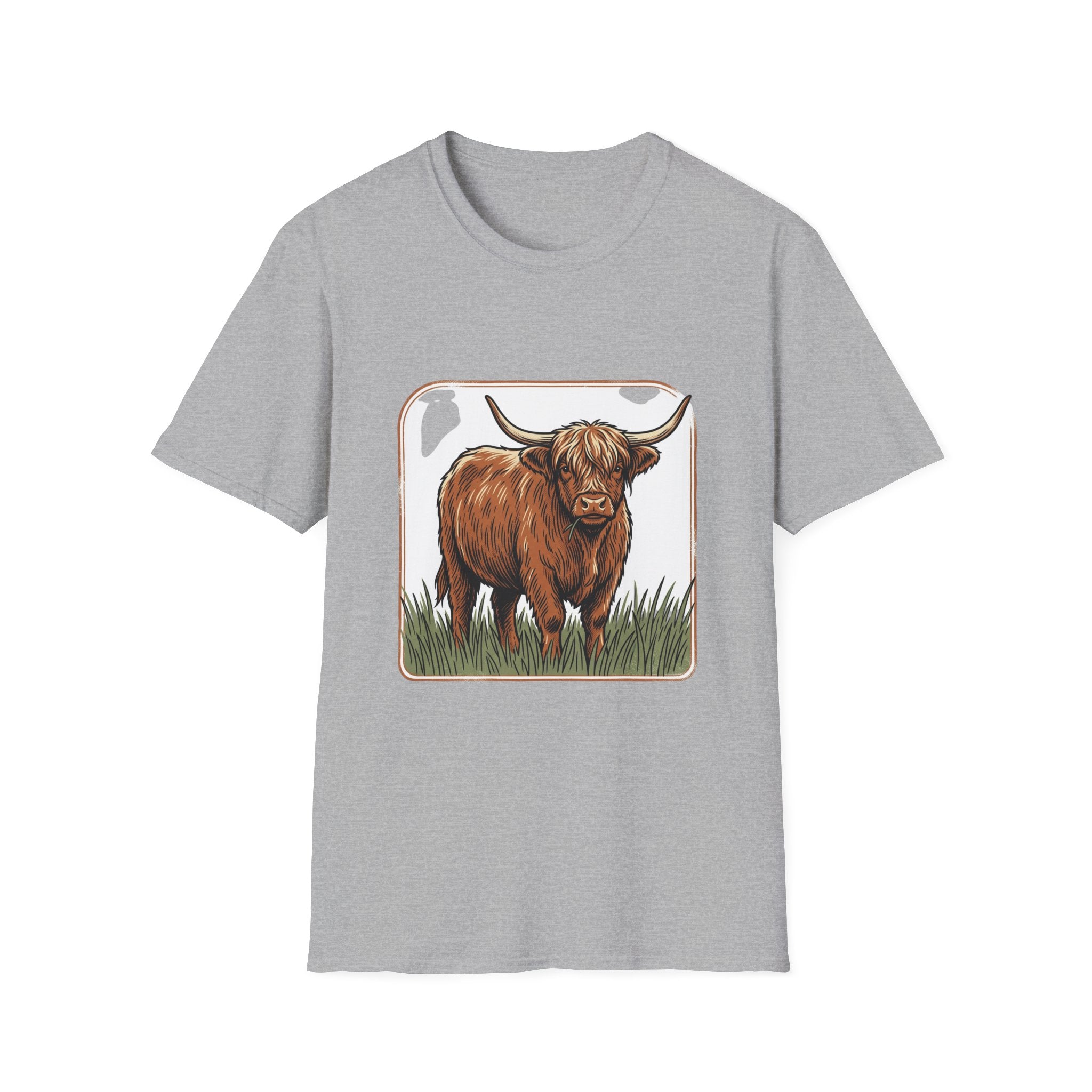 Highland Cow T-Shirt — Rustic Scottish Cattle Tee