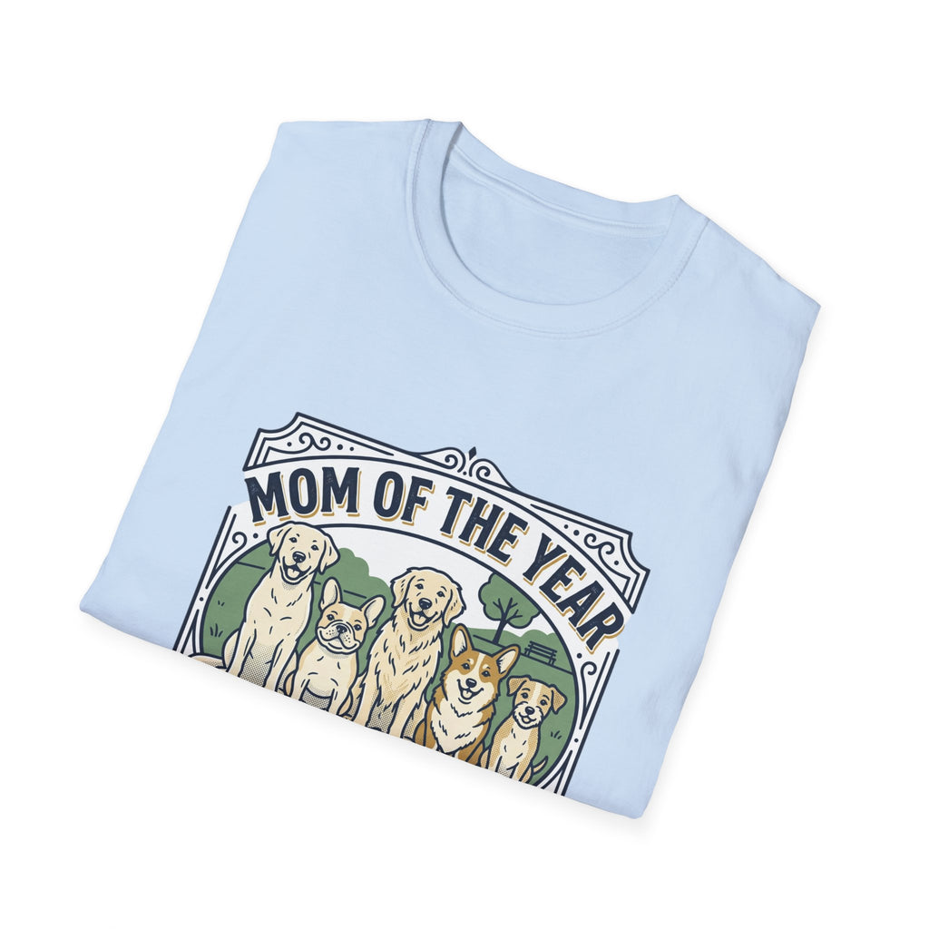 Dog Mom T-Shirt — "Mom of the Year" Cute Dog Mom Graphic Tee