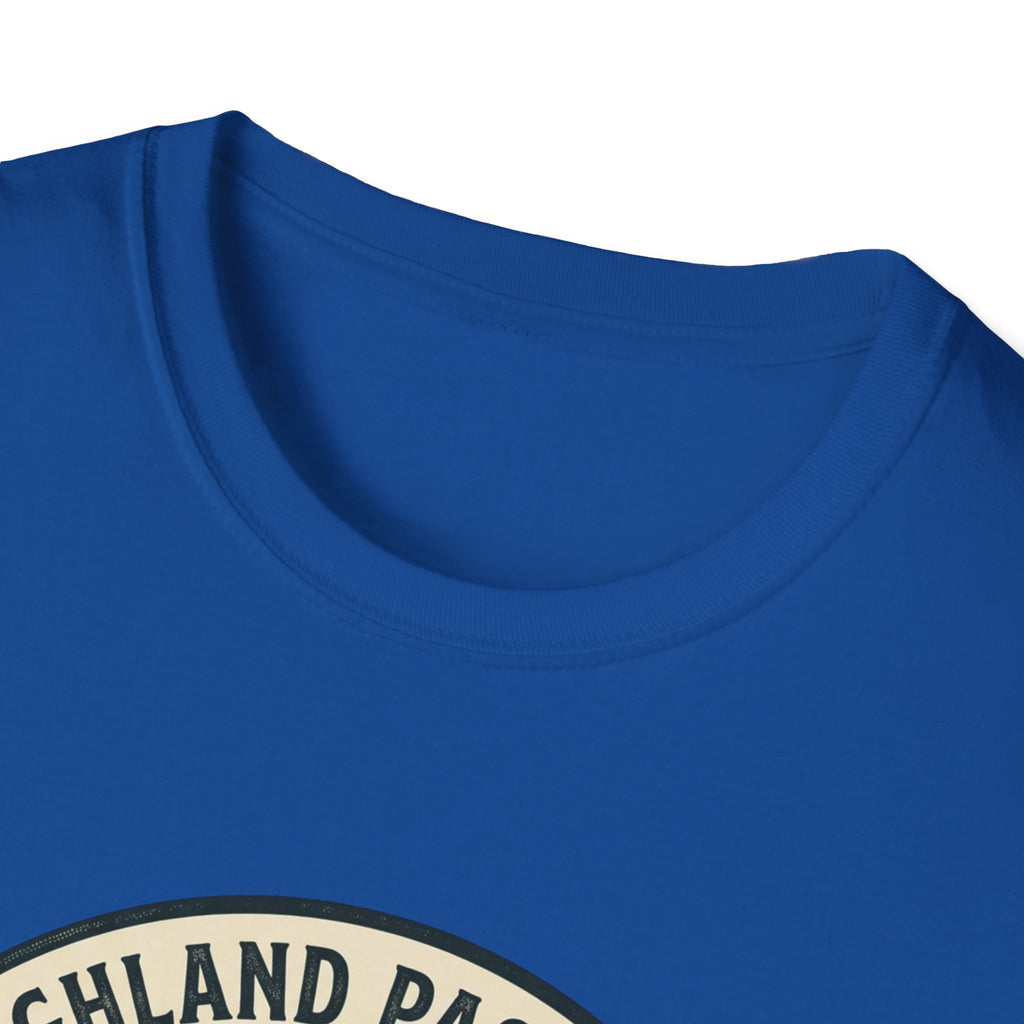 Highland Pastures T-Shirt — Scottish Highlands Highland Cow Vintage Badge
