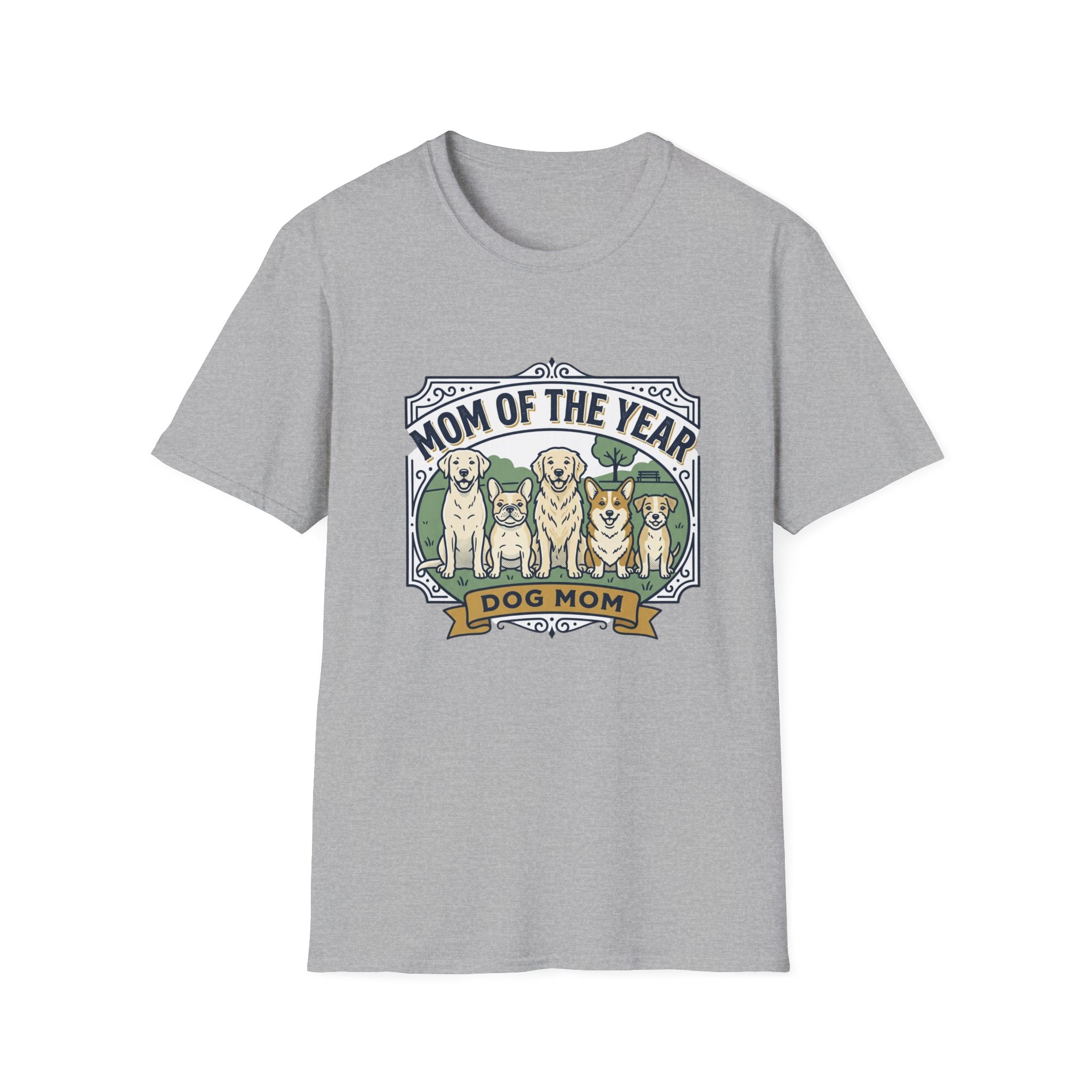 Dog Mom T-Shirt — "Mom of the Year" Cute Dog Mom Graphic Tee