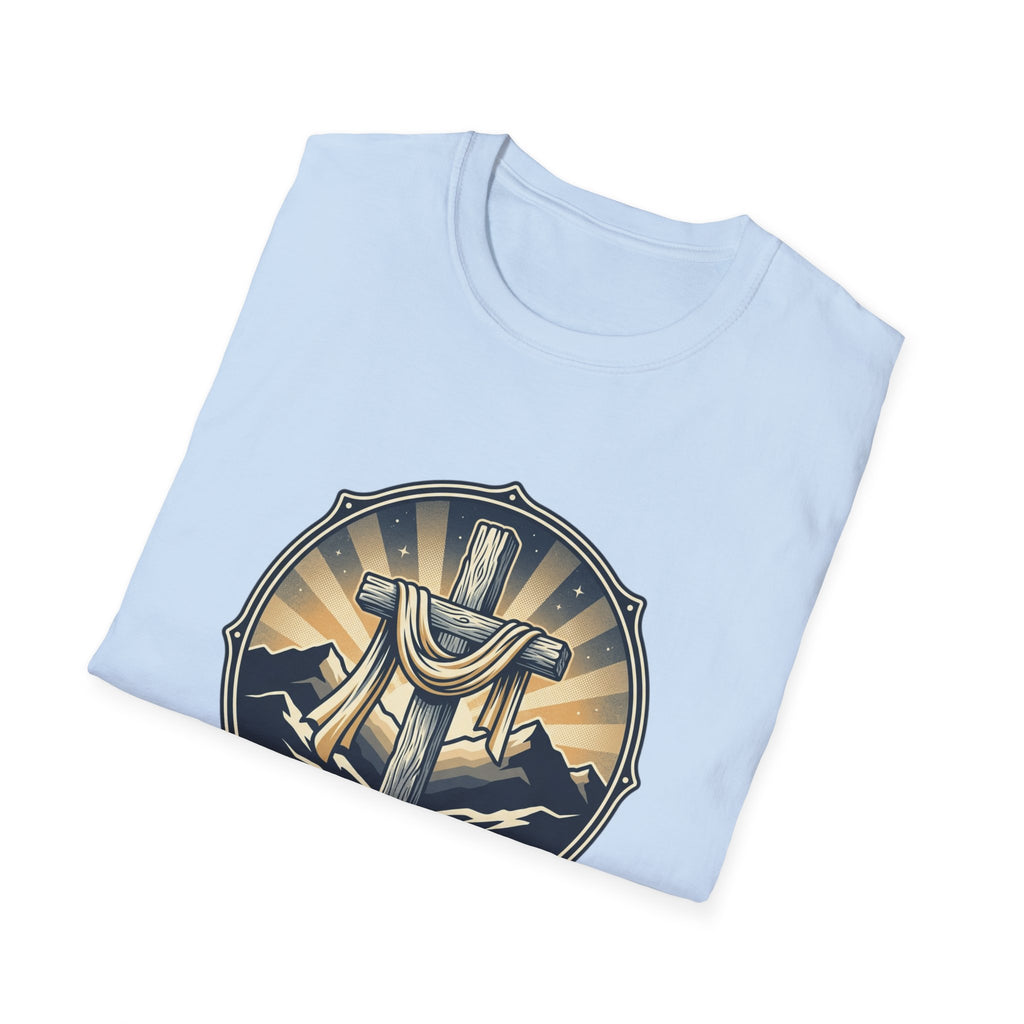 Christian T-Shirt — "Thankful God Is In Control" Cross Design