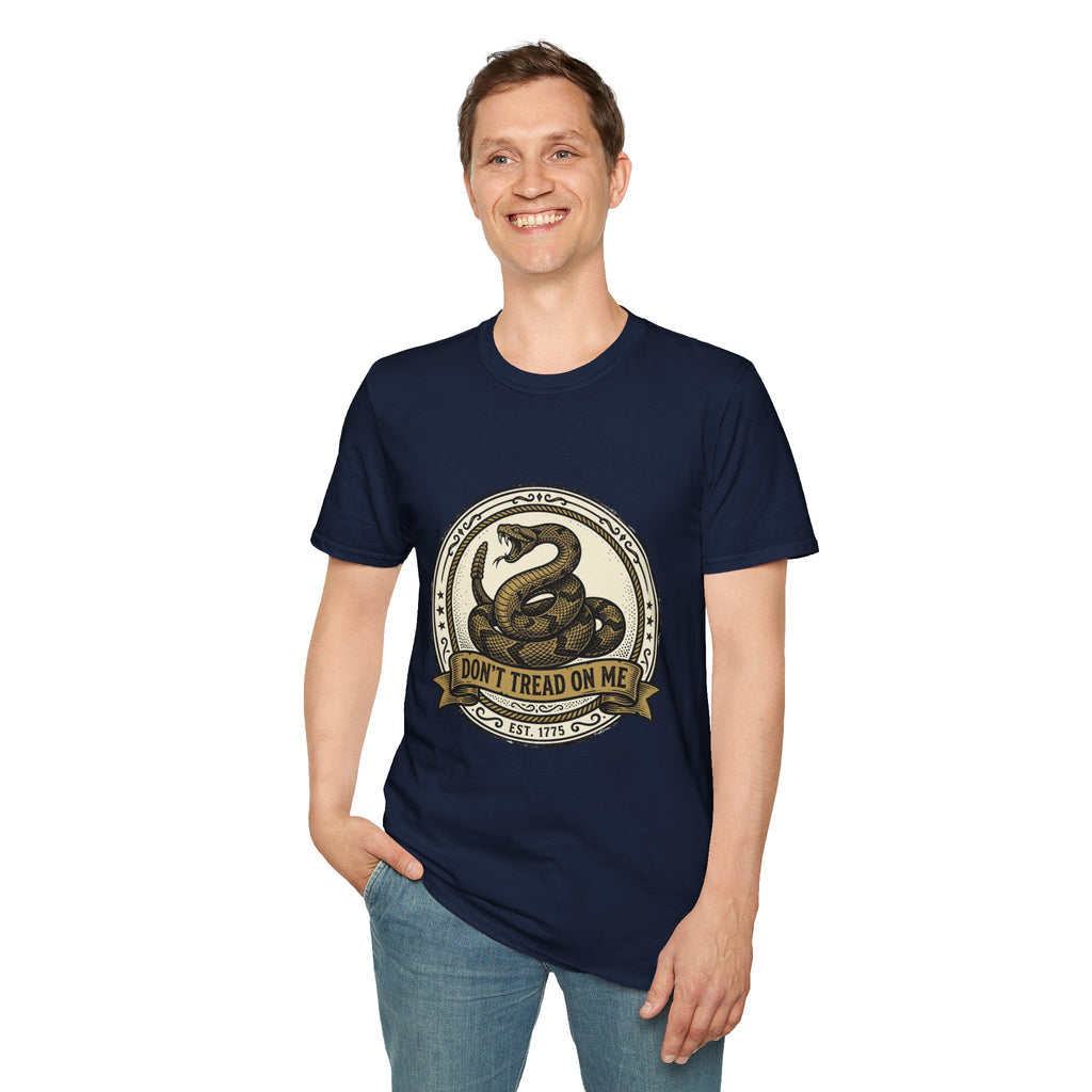 Don't Tread On Me Snake T-Shirt — Gadsden Flag Vintage Patriotic Tee