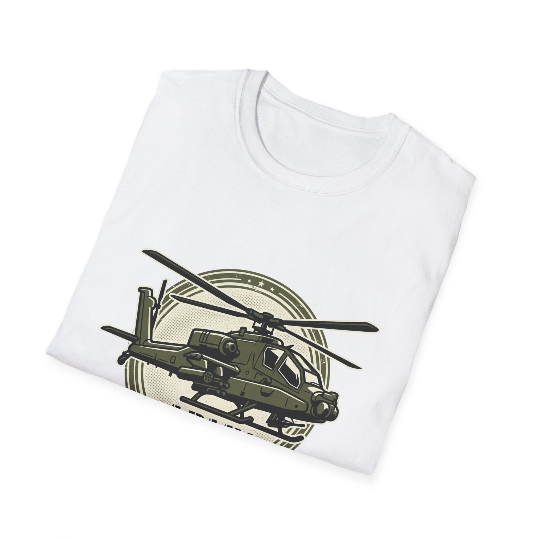 Army Helicopter T‑Shirt — Military Aviation Badge Tee