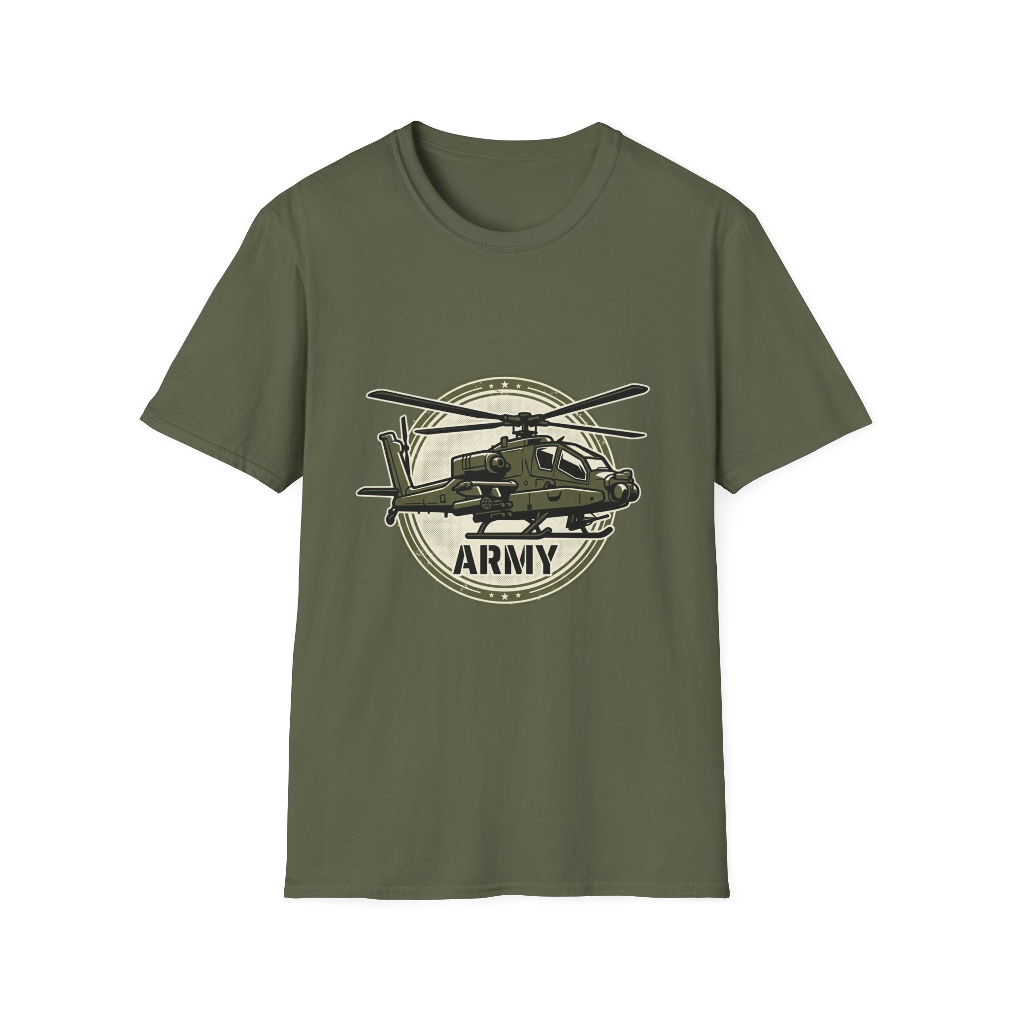 Army Helicopter T‑Shirt — Military Aviation Badge Tee