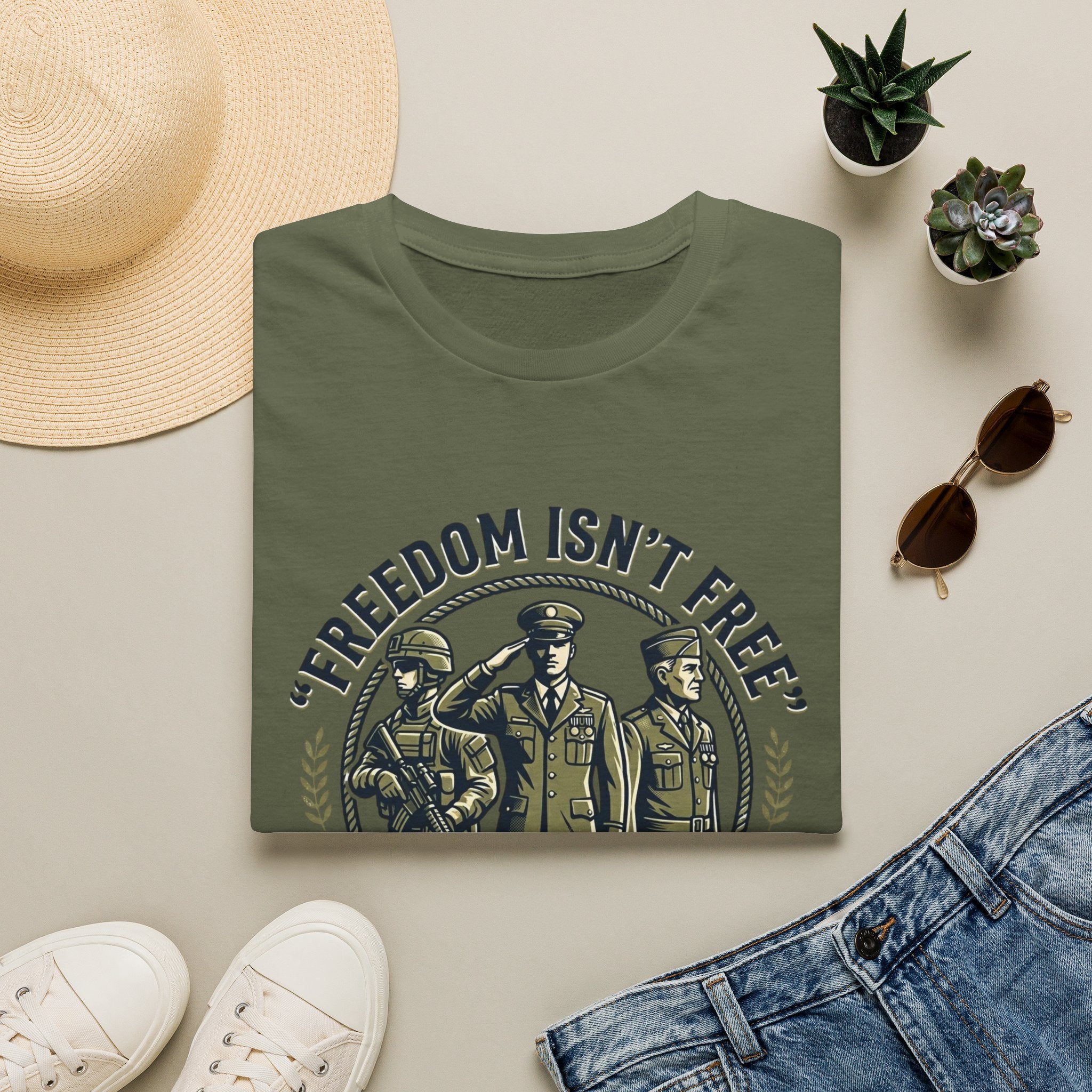Freedom Isn't Free Military Tribute T-Shirt