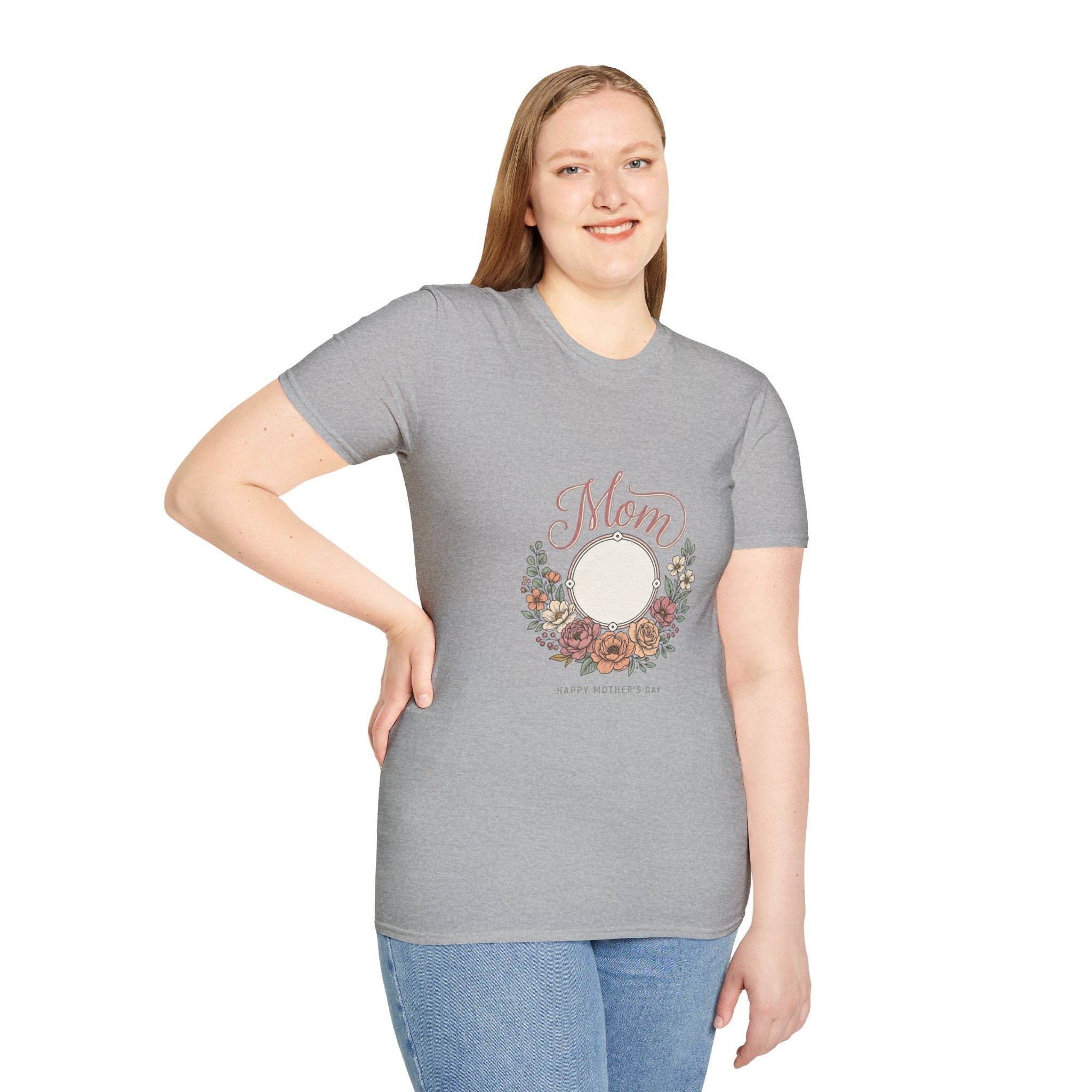 Mom Floral Photo Frame T-Shirt — Mother’s Day Keepsake Tee