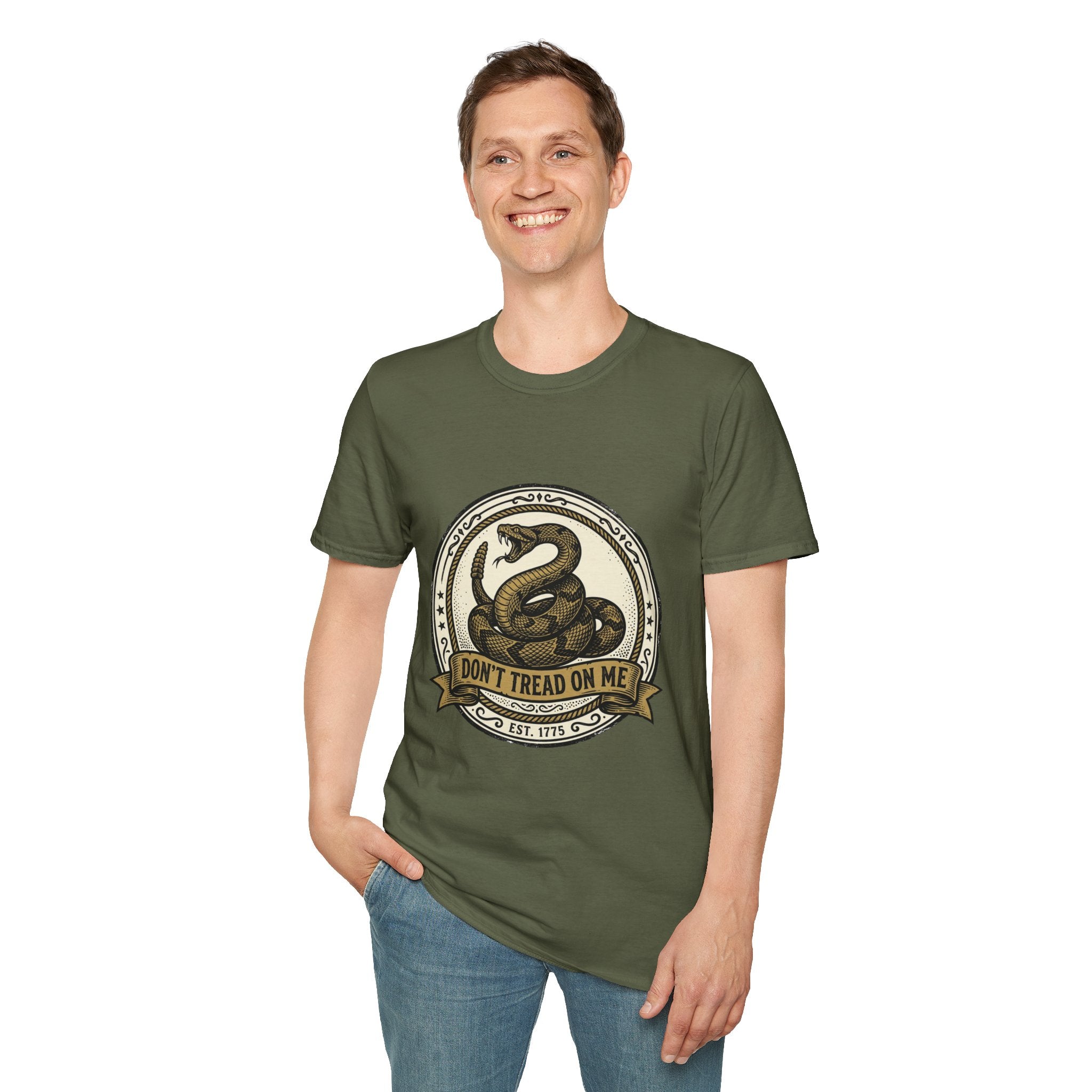 Don't Tread On Me Snake T-Shirt — Gadsden Flag Vintage Patriotic Tee