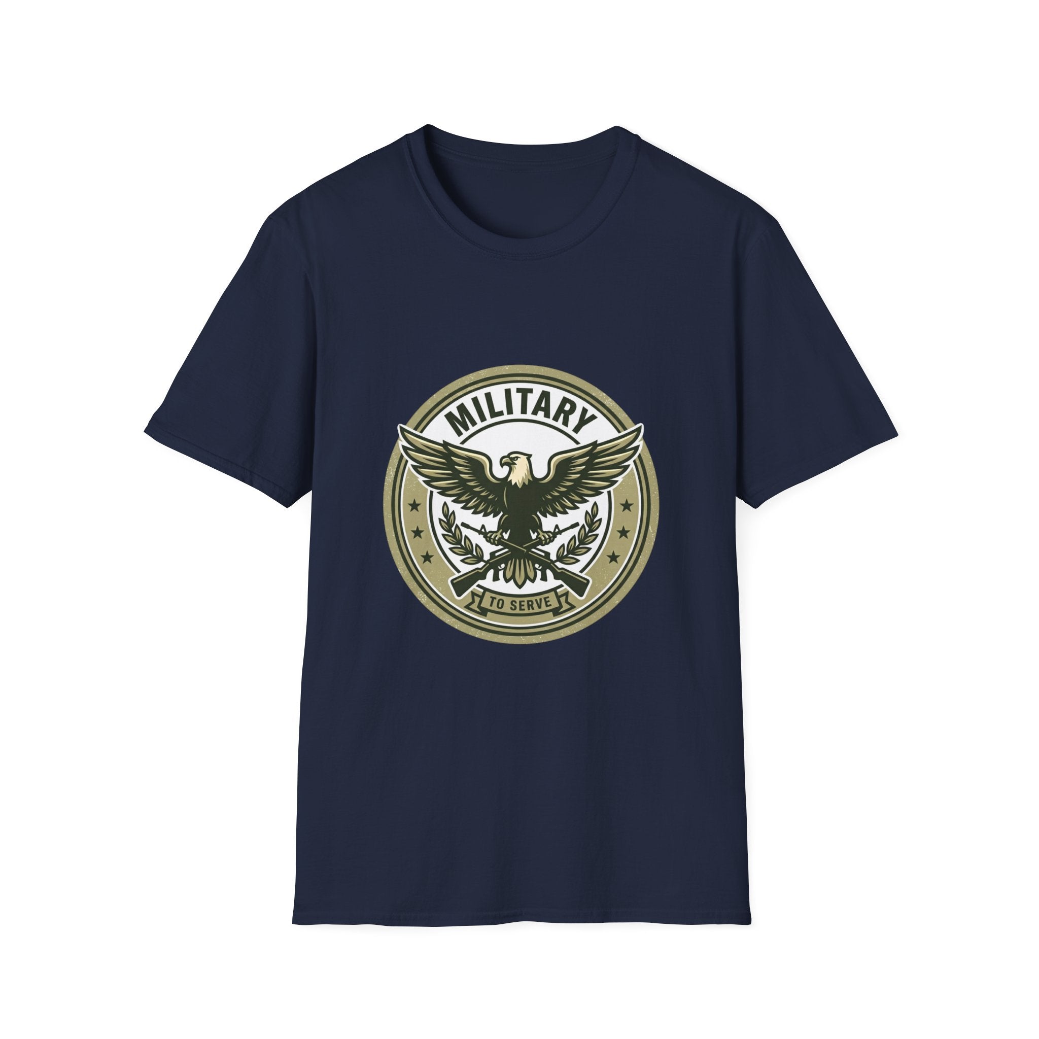 Military Eagle T-Shirt — Vintage Emblem Patriotic Tee
