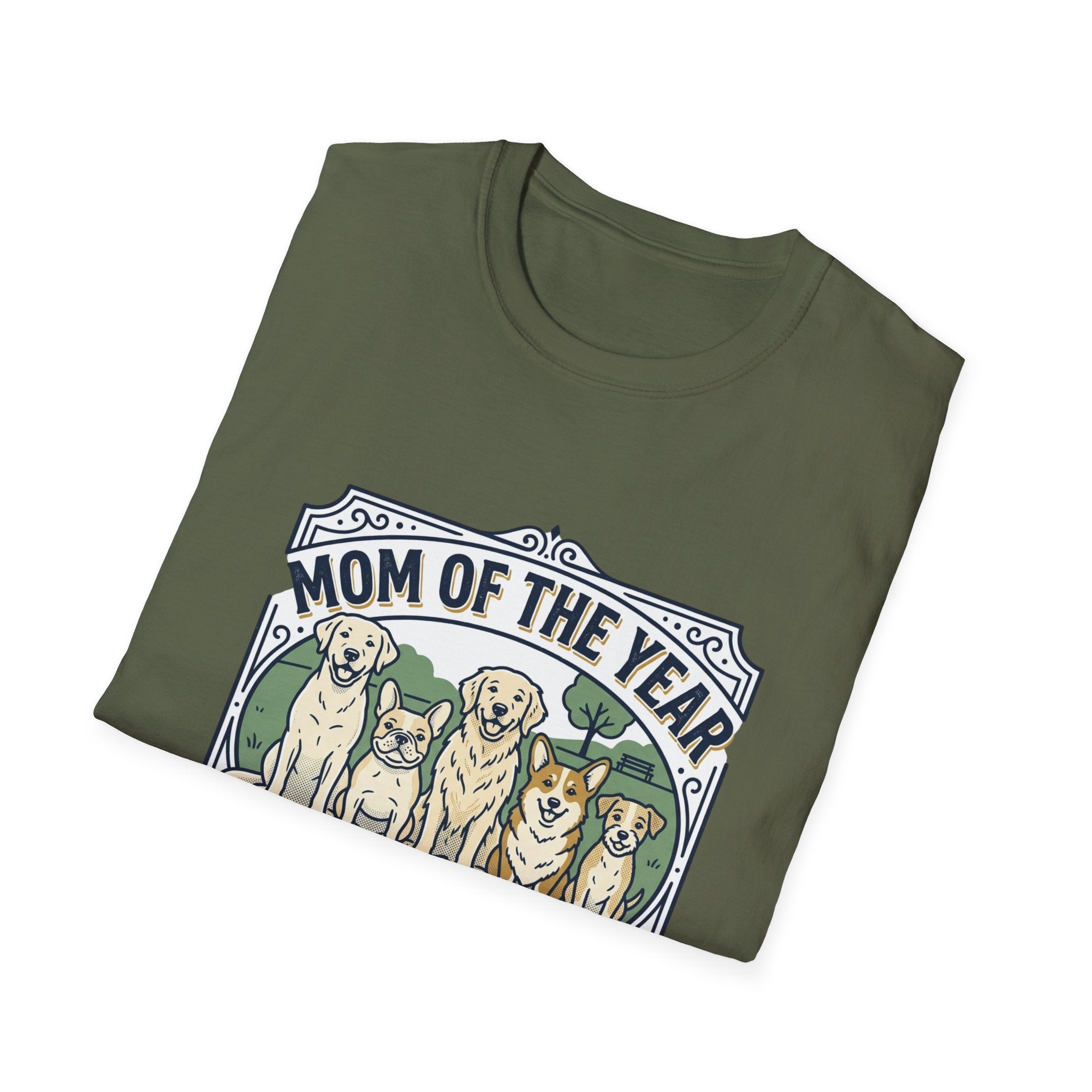 Dog Mom T-Shirt — "Mom of the Year" Cute Dog Mom Graphic Tee