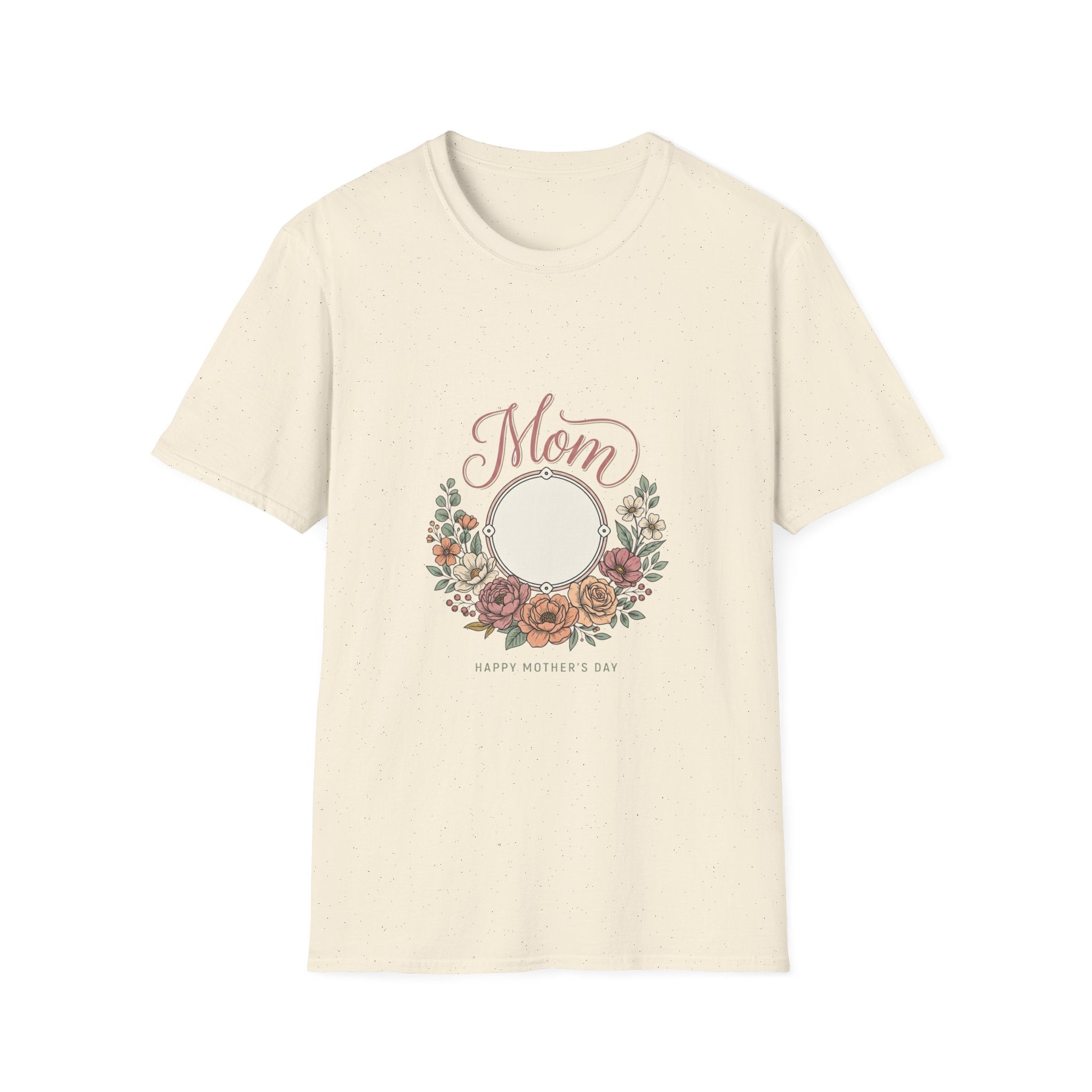 Mom Floral Photo Frame T-Shirt — Mother’s Day Keepsake Tee